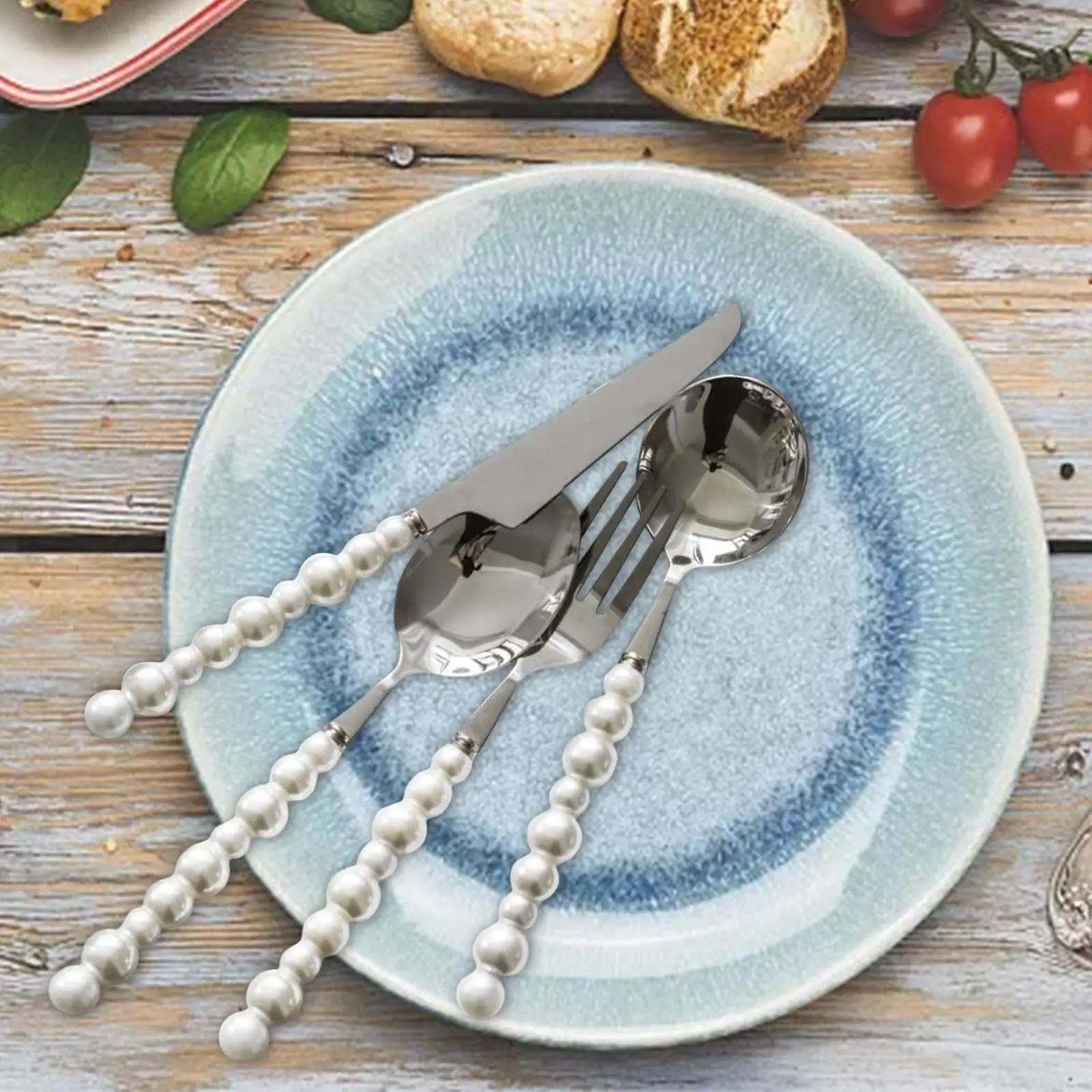 Modern Pearl Handle Cutlery Set Gift Steak Knife for Festival Home Daily Use