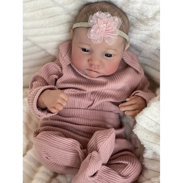 Reborn Baby Newborn 19 inch bebe reborn de silicone sólido molinho  ตุ๊กตายาง18 3D Skin Visible Veins Collectible Art Doll - AliExpress