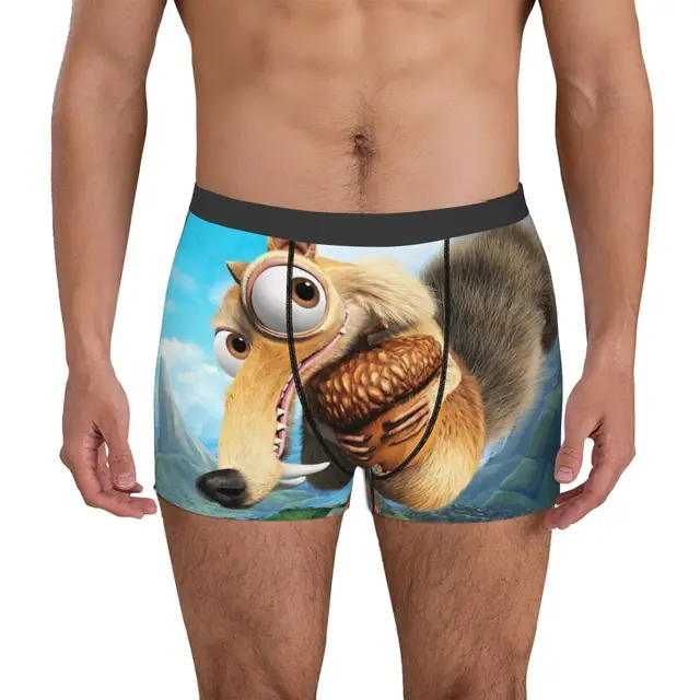 Scrat Men Boxer Briefs Ice Age Manfred Animated Film Breathable Creative  Underwear Top Quality Print Shorts Gift Idea - AliExpress