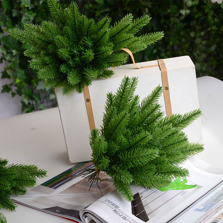 Description Picture 3 of itemArtificial Plants Pine Branches Christmas Tree Accessories DIY New Year Party Decorations Xmas Ornaments Kids Gift 10 Pcs