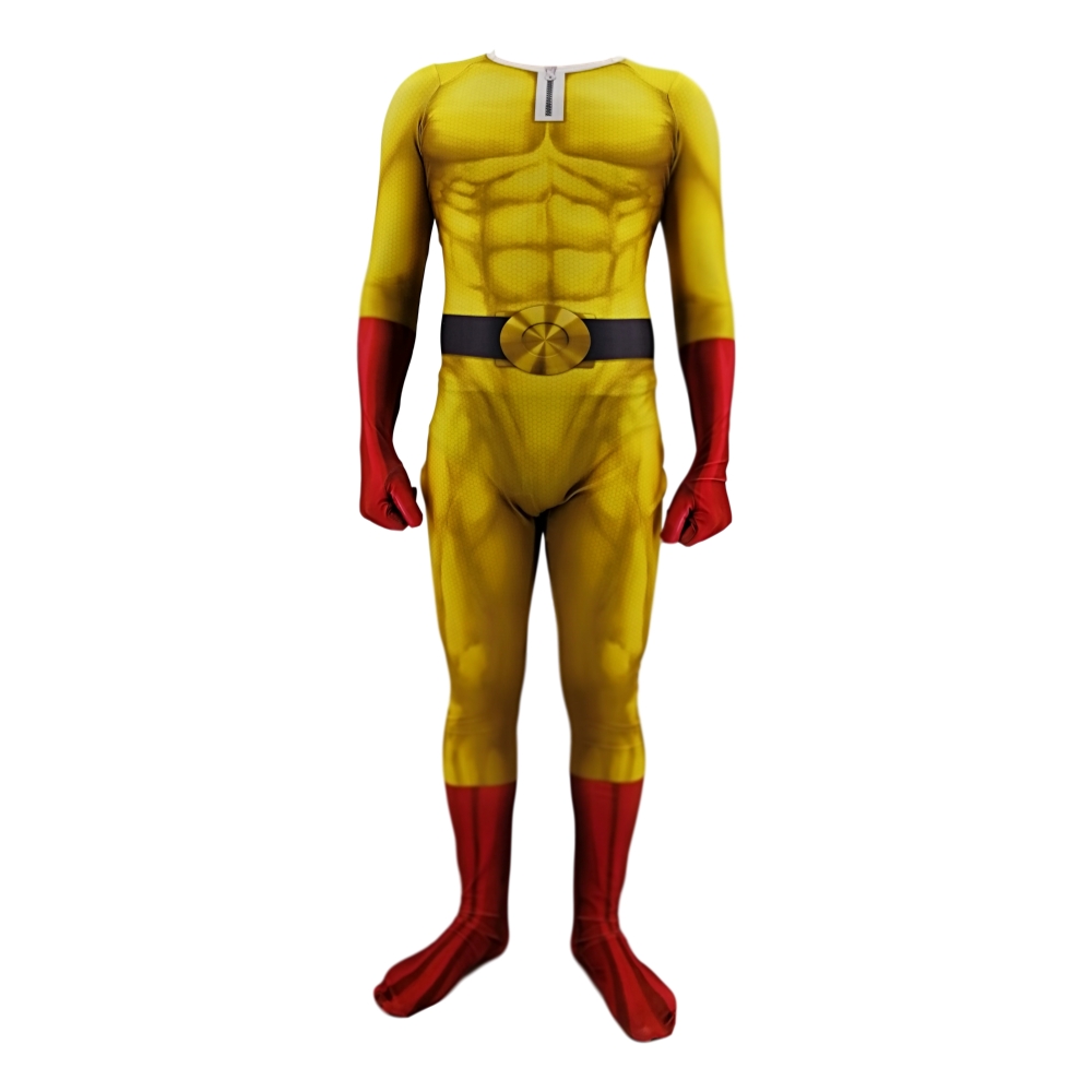 Аниме ONE PUNCH MAN ONE PUNCH-MAN, косплей костюм Сайтама, Zentai  плащ-комбинезон, халат, полный комплект, костюм с накидкой | AliExpress