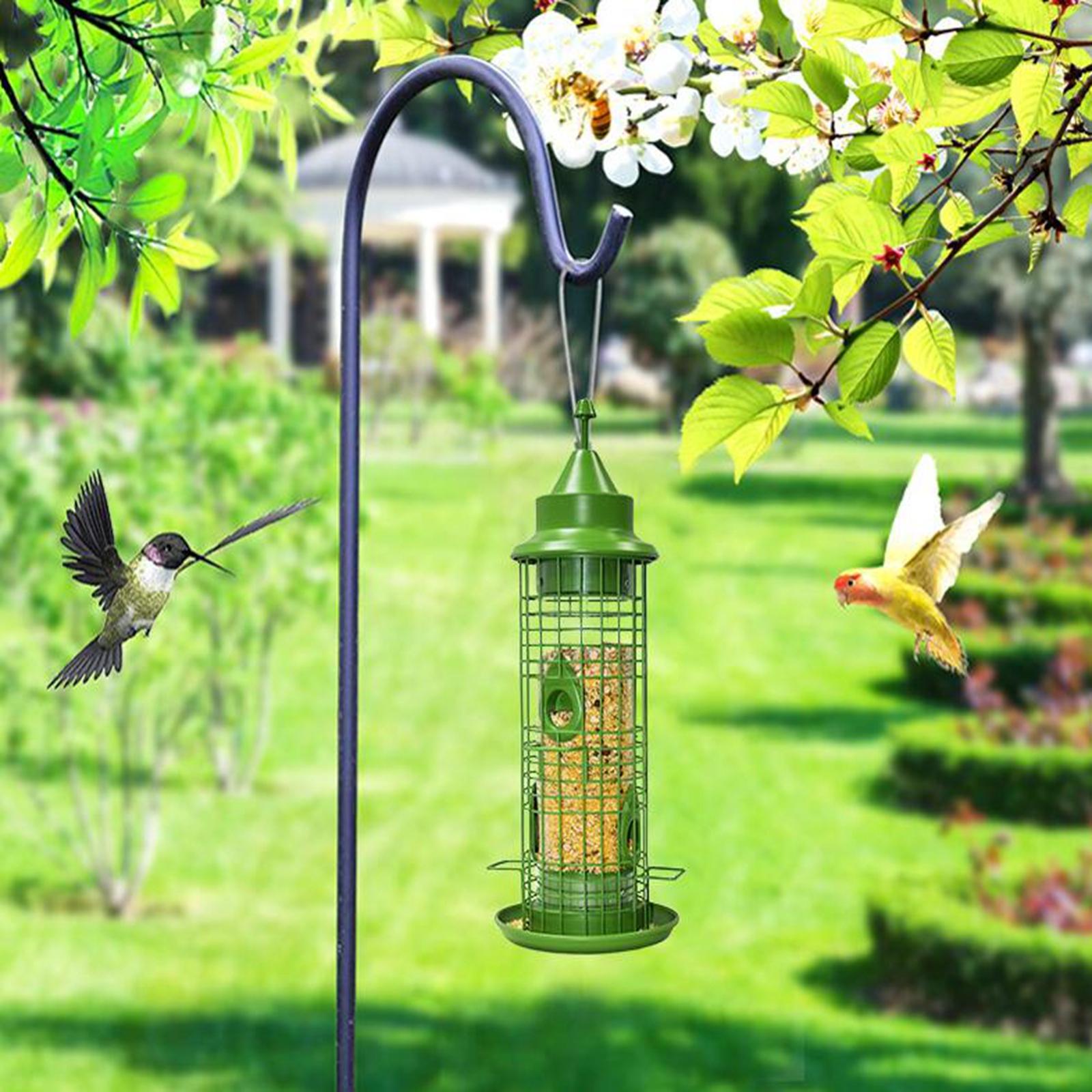Hanging Bird Feeder Birdfeeder, Feeding Bird Watching Metal Food Dispenser for Garden Yard Patio Decor Outside