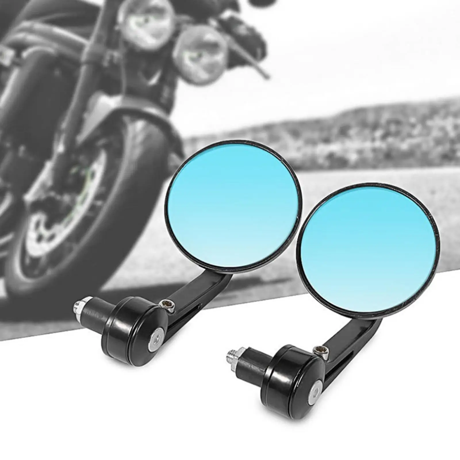 2Pieces Fashion Motorcycle Rear View Mirrors Replacement for Motocycle handlebar 7/8`