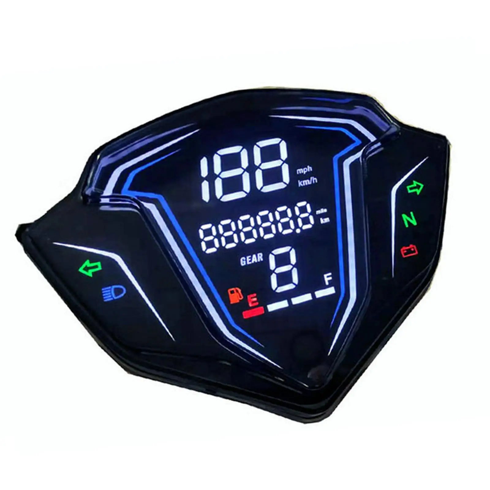 Motorcycle Digital Instrument Modification Part Tachometer Meter Gauge Universal