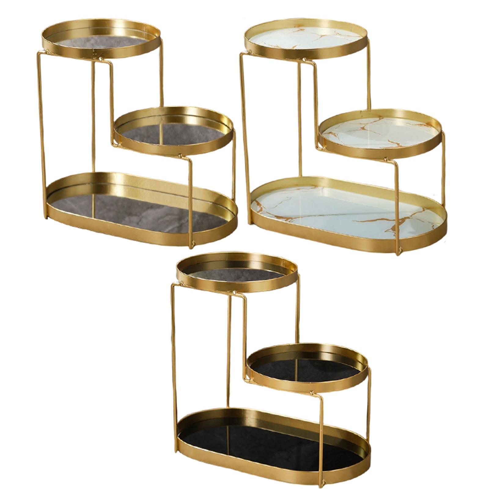 Exquisite Cosmetic Decorative Tray Lipstick Trinket Table Dressing Trays Triple
