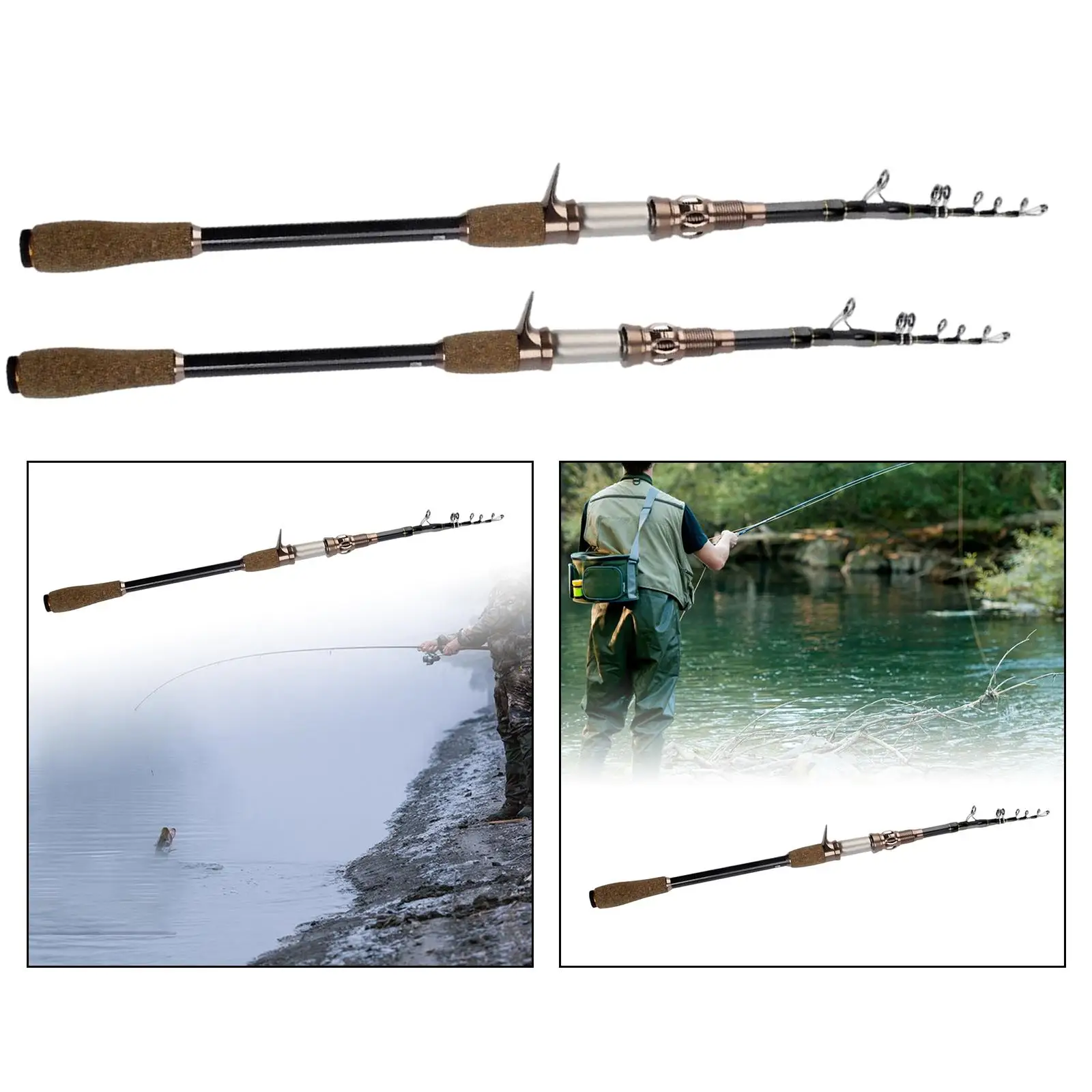 Telescopic Saltwater, Telescopic Fishing Rods Portable Casting for Travel Boat