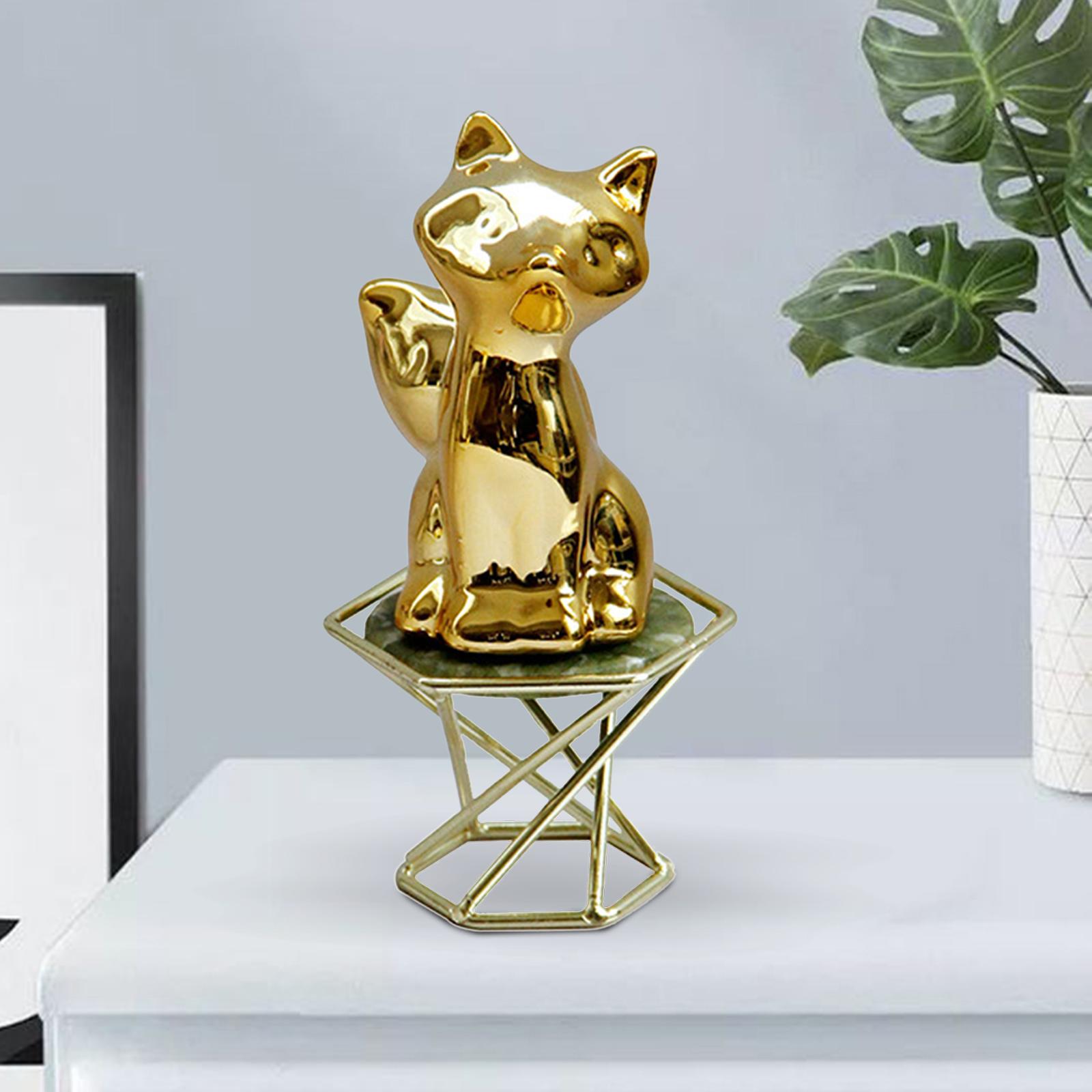 Simple Animals Figurines Sculpture Table Centerpiece Furnishings Ceramic Statue for Office TV Cabinet Cafe Coffee Room Bedroom