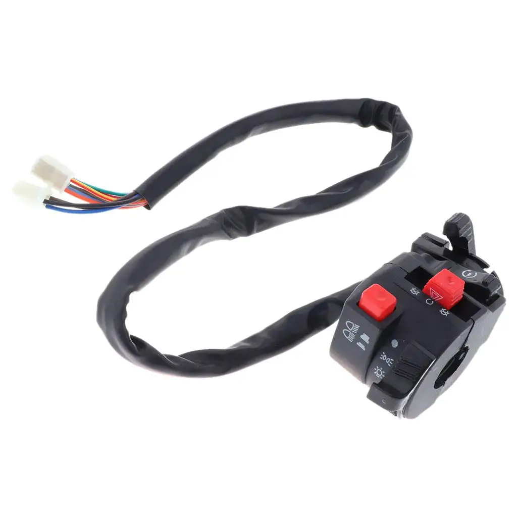 CNC Engine Kill Switch Headlight Fog Spot Light Switch Button for 50/70/90/110/125cc Quad Bike ATV Black