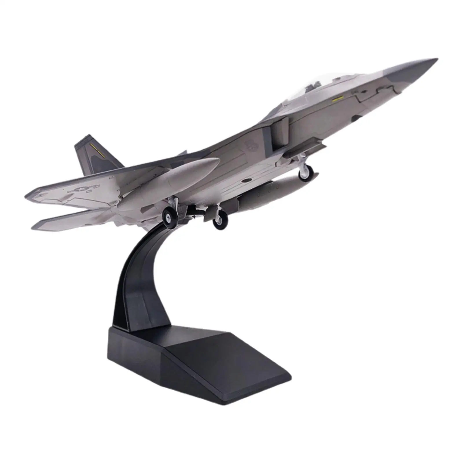 1:100 Scale F22 Fighter with Stand Fighter Model Toy Alloy Plane Collection