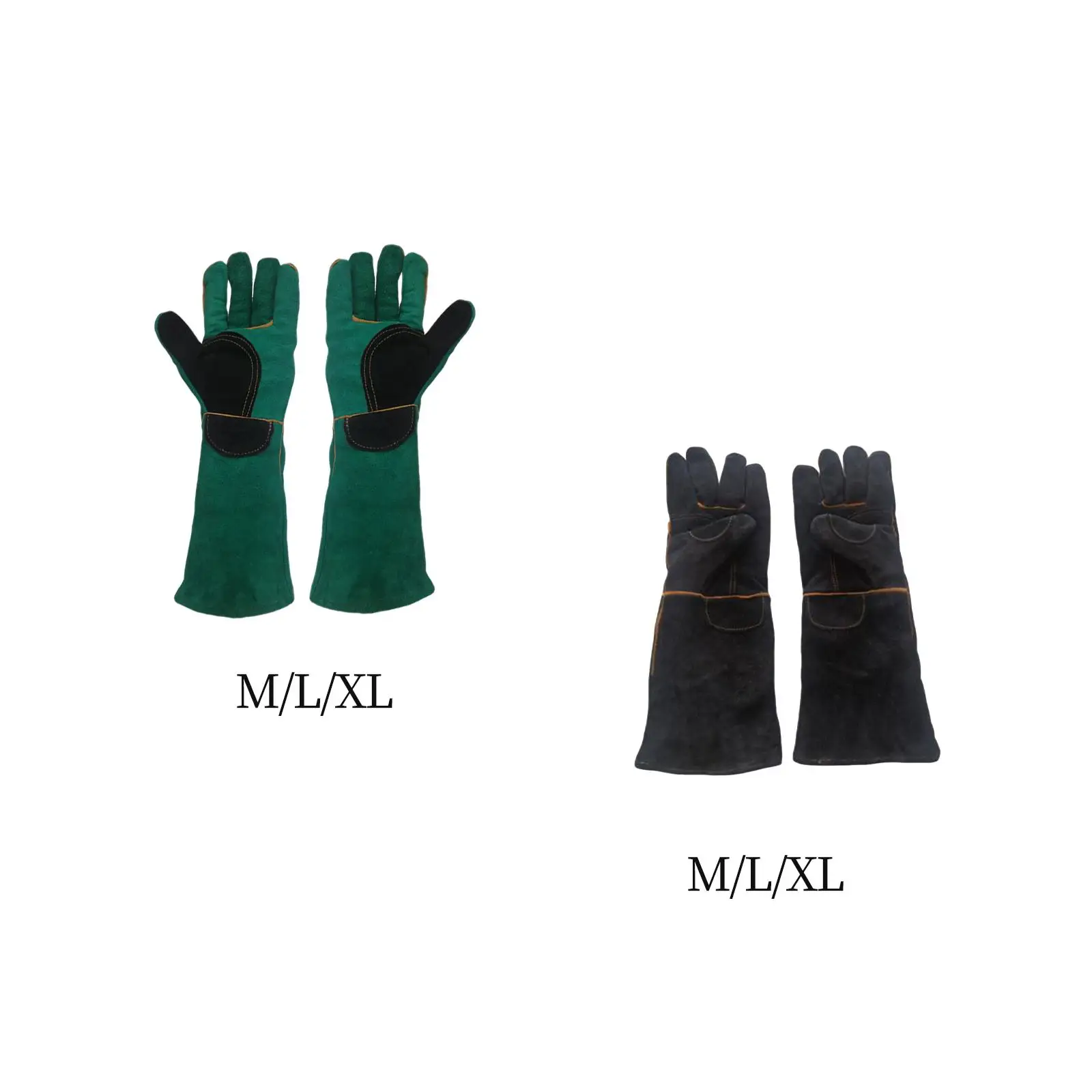 Bite Resistant Animal Handling Gloves Reinforced Leather Protective for Zoo Working Parrot