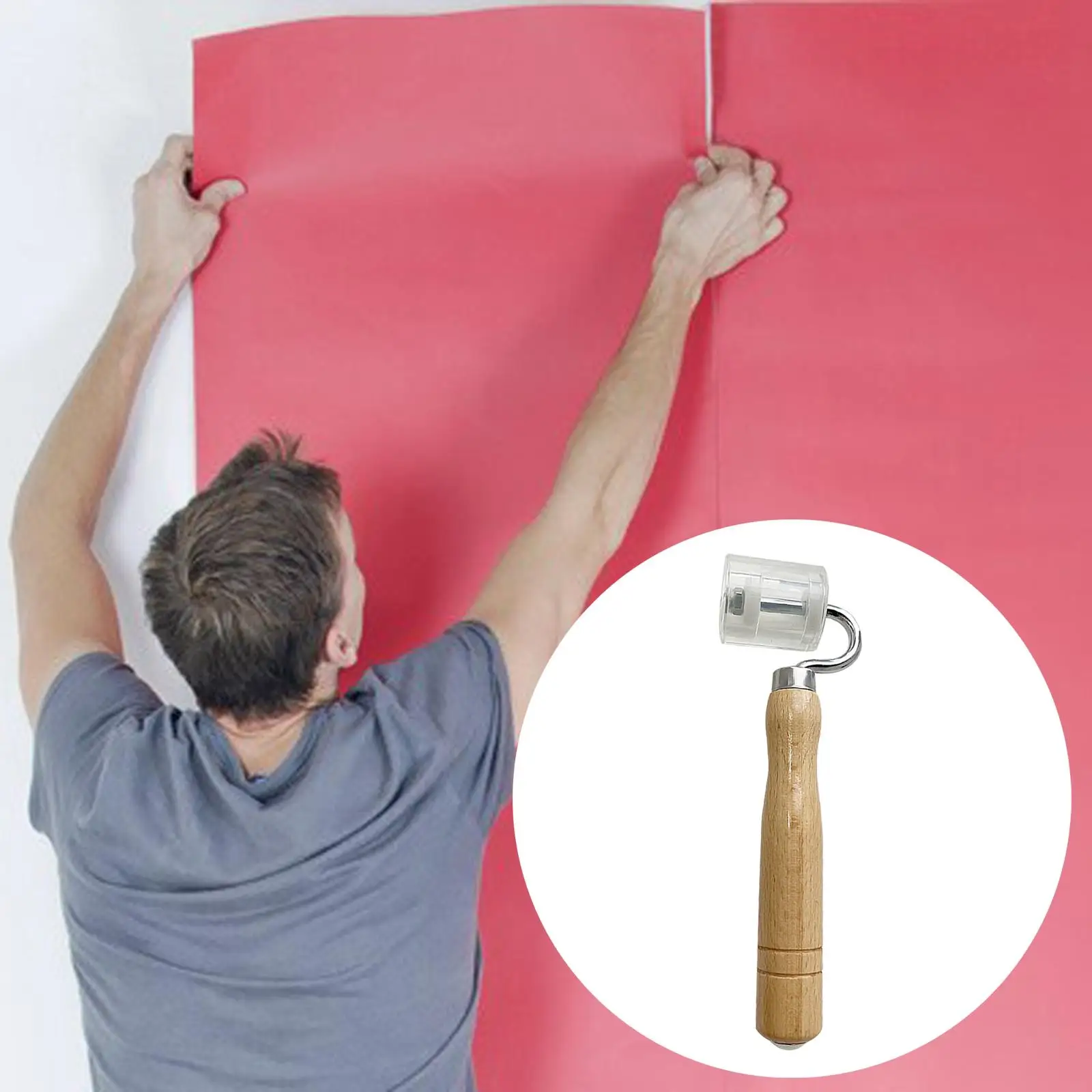 Professional Wallpaper Smoothing Roller Double Bearings Processing Edges Internal External Corner Roller for Foil Wallpaper