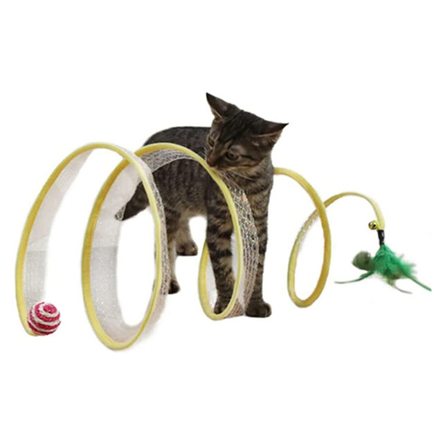 Jouets Interactifs Pliables Pour Chat, Tunnel, Souris, Chaton Avec Plumes,  Jeux Amusants, Bâton De Boule De Sisal, Maille Artificiel Astique, Pour  Animaux De Compagnie - Brinquedos Para Gatos - AliExpress