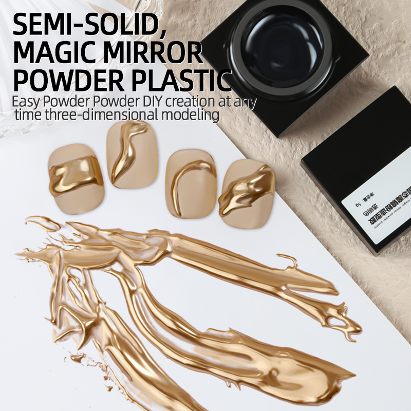 Best of 2023 New Semi-solid Magic Mirror Powder Model Gel Polish With Mirror Nail Powder Tranparent Nail Glue Soak Off UV LED Nail Art Reviews & Tips