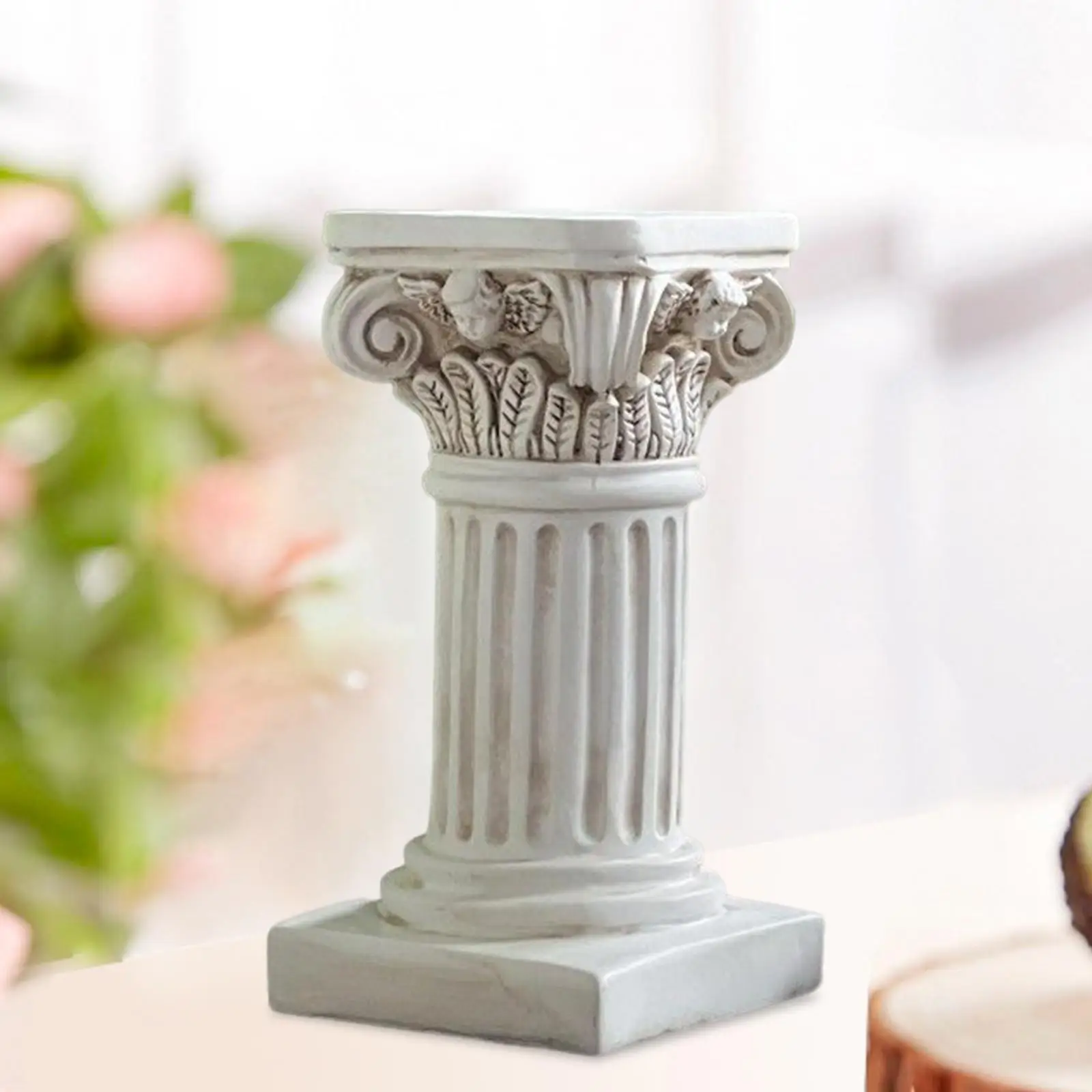 Pedestal Stand Statue White Greek Column Plinth Base Roman Pillar for Home