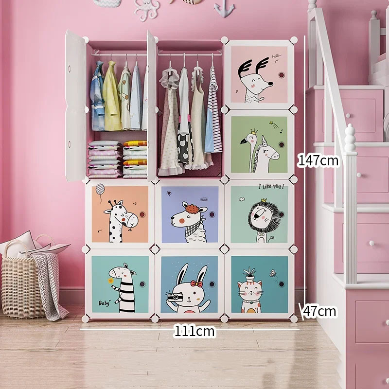 Description Picture 6 of itemBaby Storage Wardrobe Shelf Jewelry Display Organizer Dresser Closet Cube Wardrobe Closet Plastic Guarda Roupa Kitchen Furniture