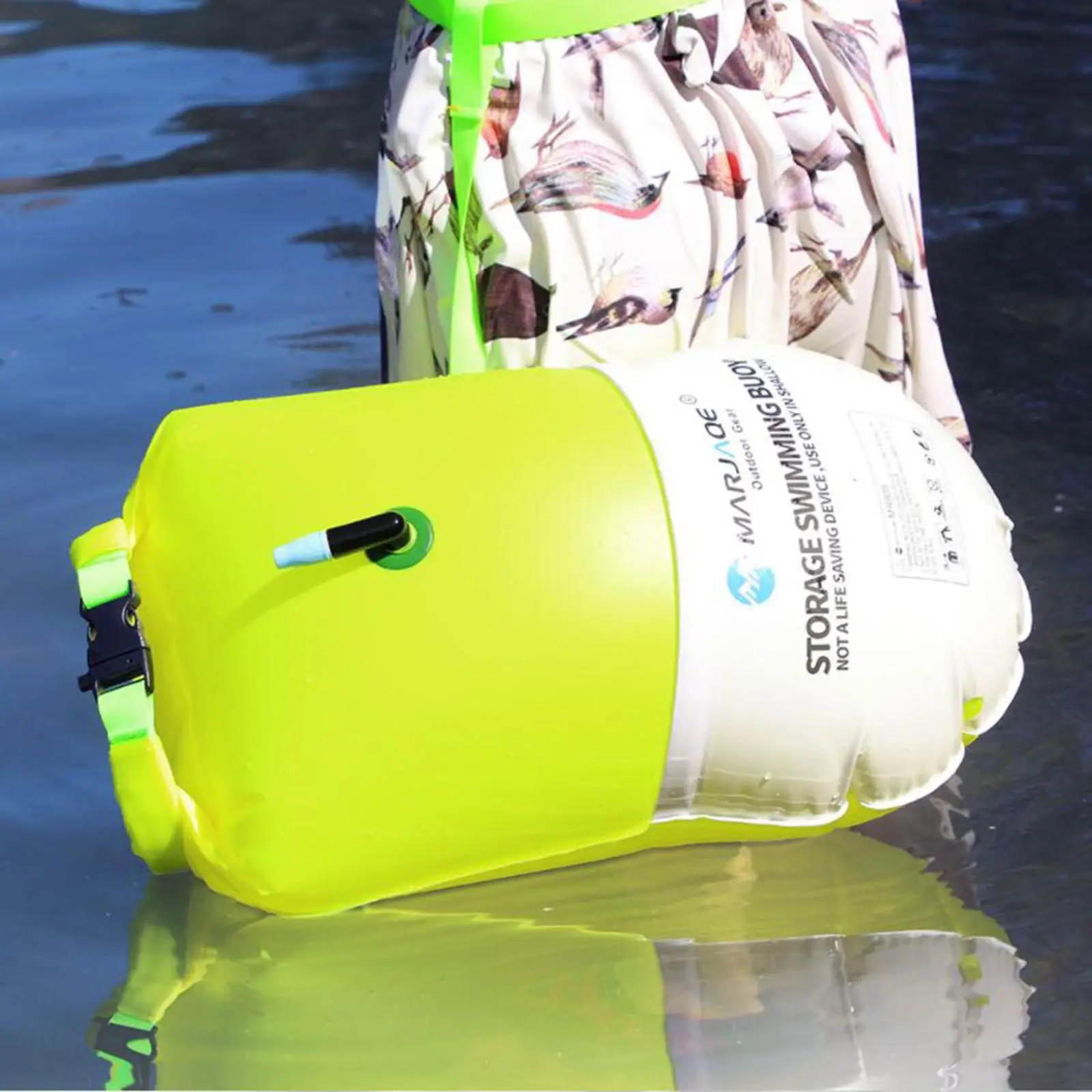 Visible PVC Swim Buoy Safety Swimming Float Dry Bag for Open Water Swimmers