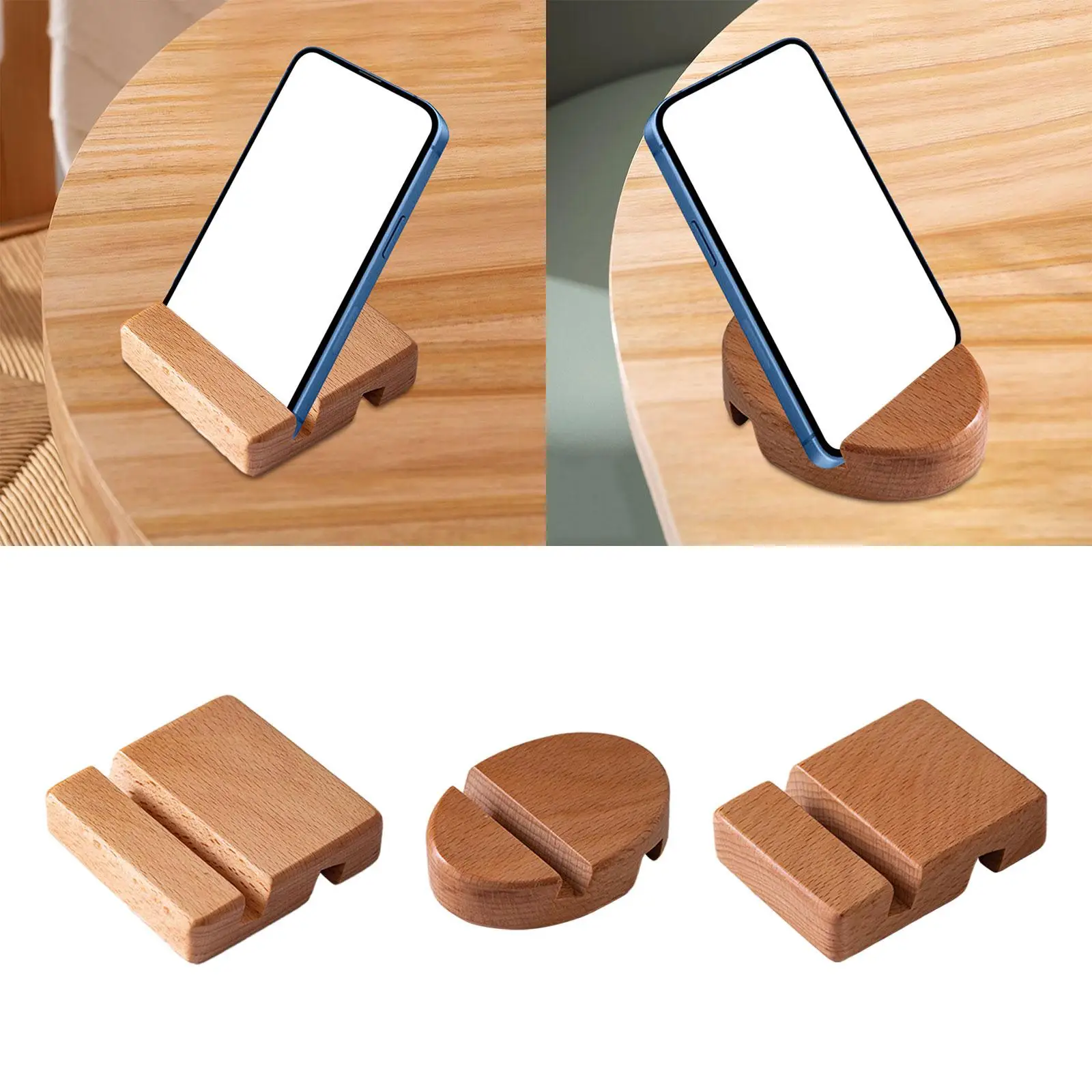 Wooden Phone Holder Compatible with All Mobile Phones Phone Support for Birthday Day Gifts Desktop Dock Cradle Mum Women