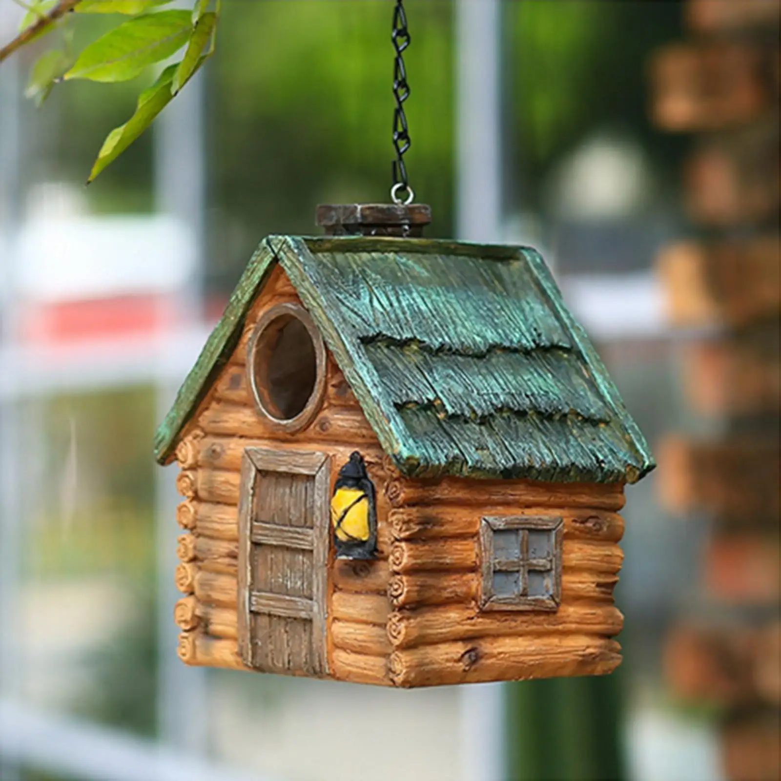 Hanging Birdhouses Hummingbird Nest Shelter for Cardinal Bluebird Birds Hut Outdoor Bird Nest for Window Yard Patio Garden Lawn