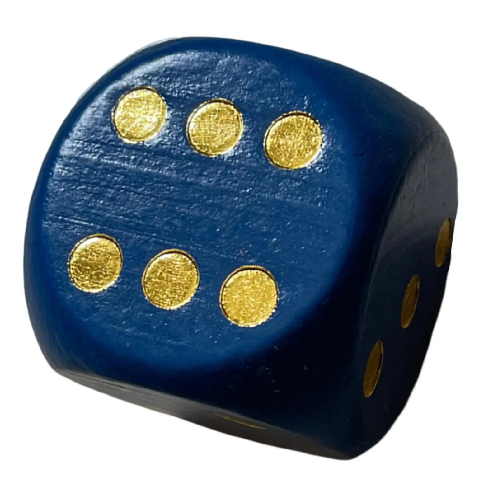 Extra Large Wooden Dice with Rounded Corner D6 Six Sided Dice 5cm Blue
