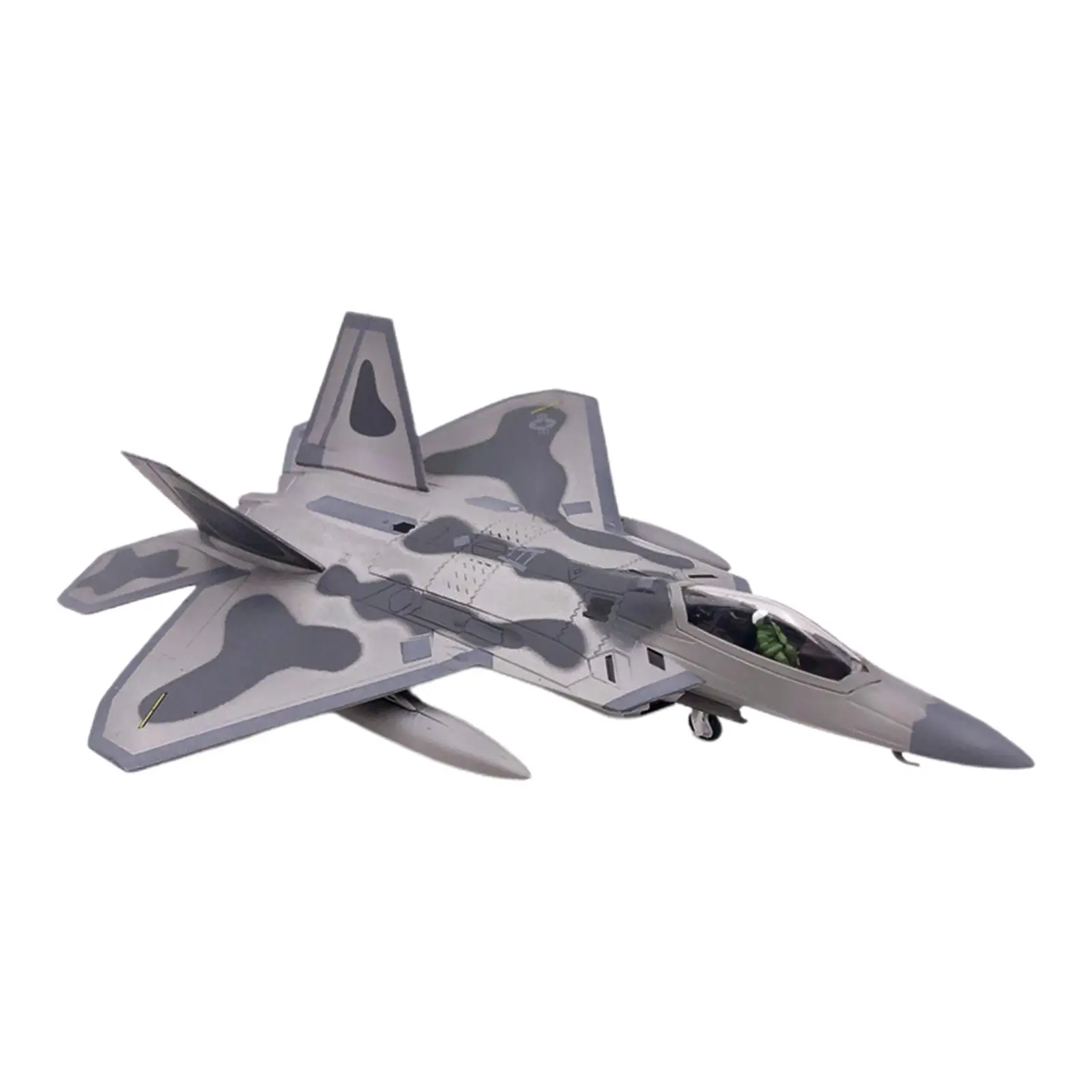 1/100 F22 Fighter Model with Stand Alloy Static Aviation Plane Gift Ornament