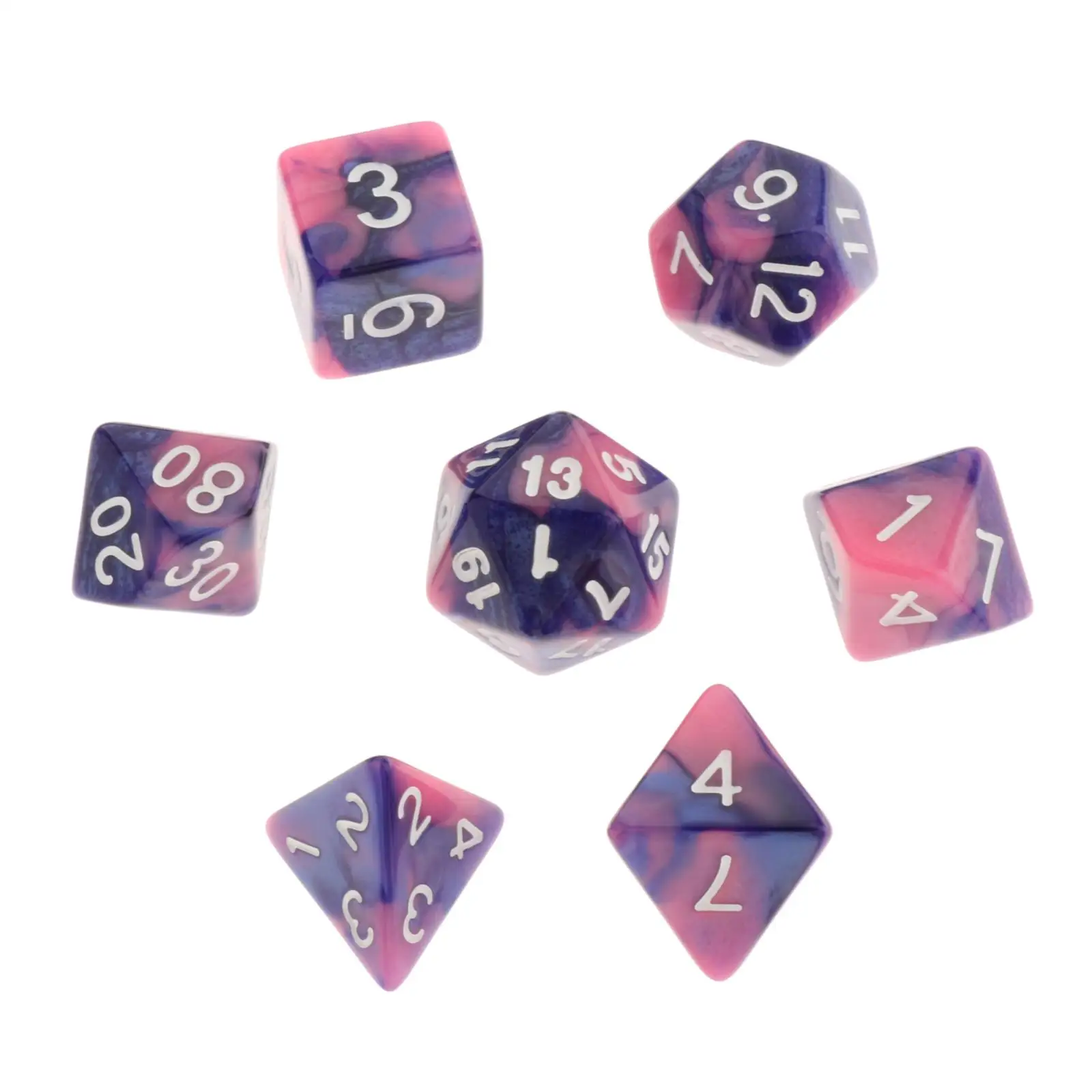 7pcs/set Polyhedral Games Dice Multi Sides Dice for Board Game Bloody Dice C1 F1 for sale online