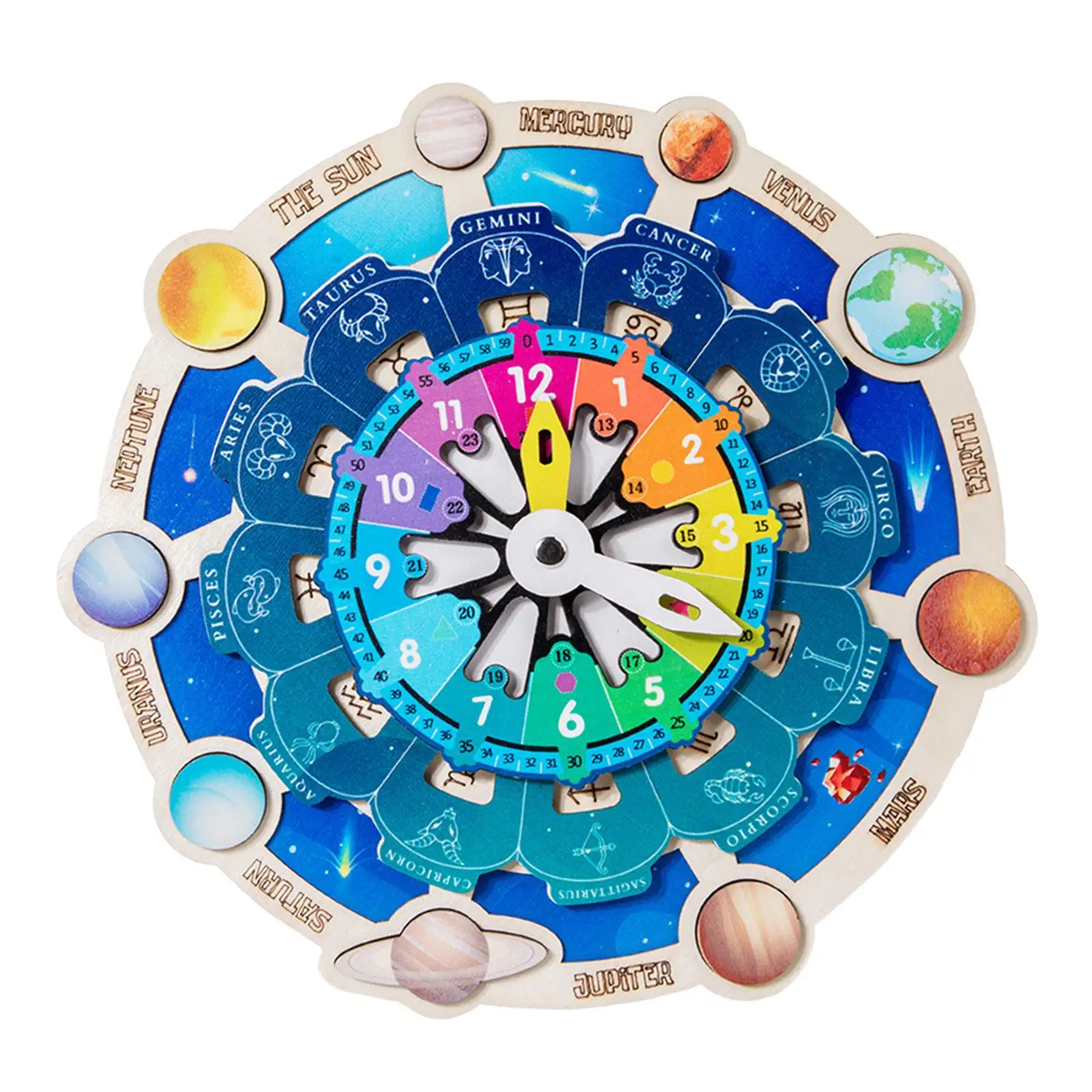 Solar System Puzzles Preschool Wooden Space Jigsaw Planets for Baby Birthday Gifts