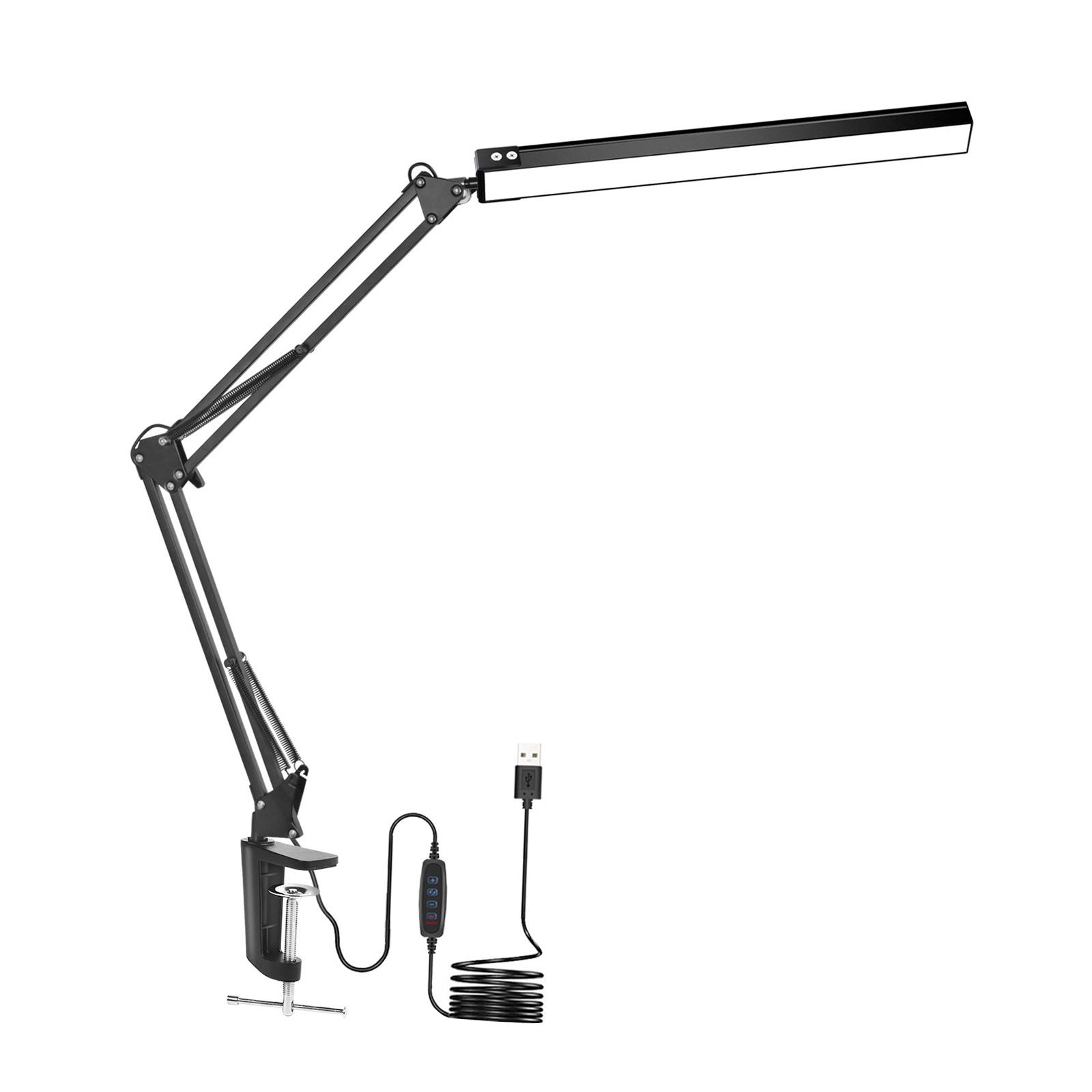   LED Desk Lamp/Table Lamp with Clamp (, Dimmable, 10Lighting Modes , Memory Function) 