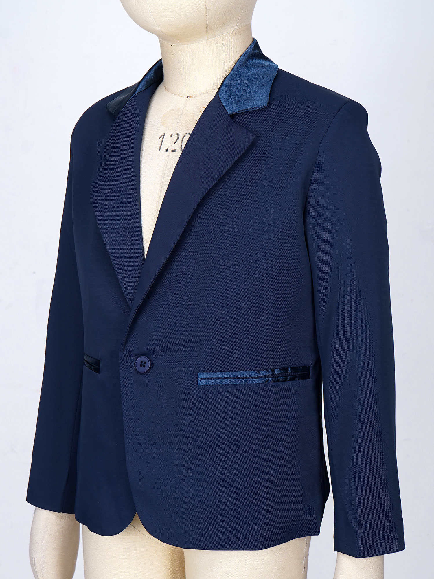 Teen Boys Gentleman Anzug Langarm Revers formelle Blazer Hochzeit Geburtstags feier Abschluss ball Abend Bühne Performance Jacke Oberbekleidung – Detail 20