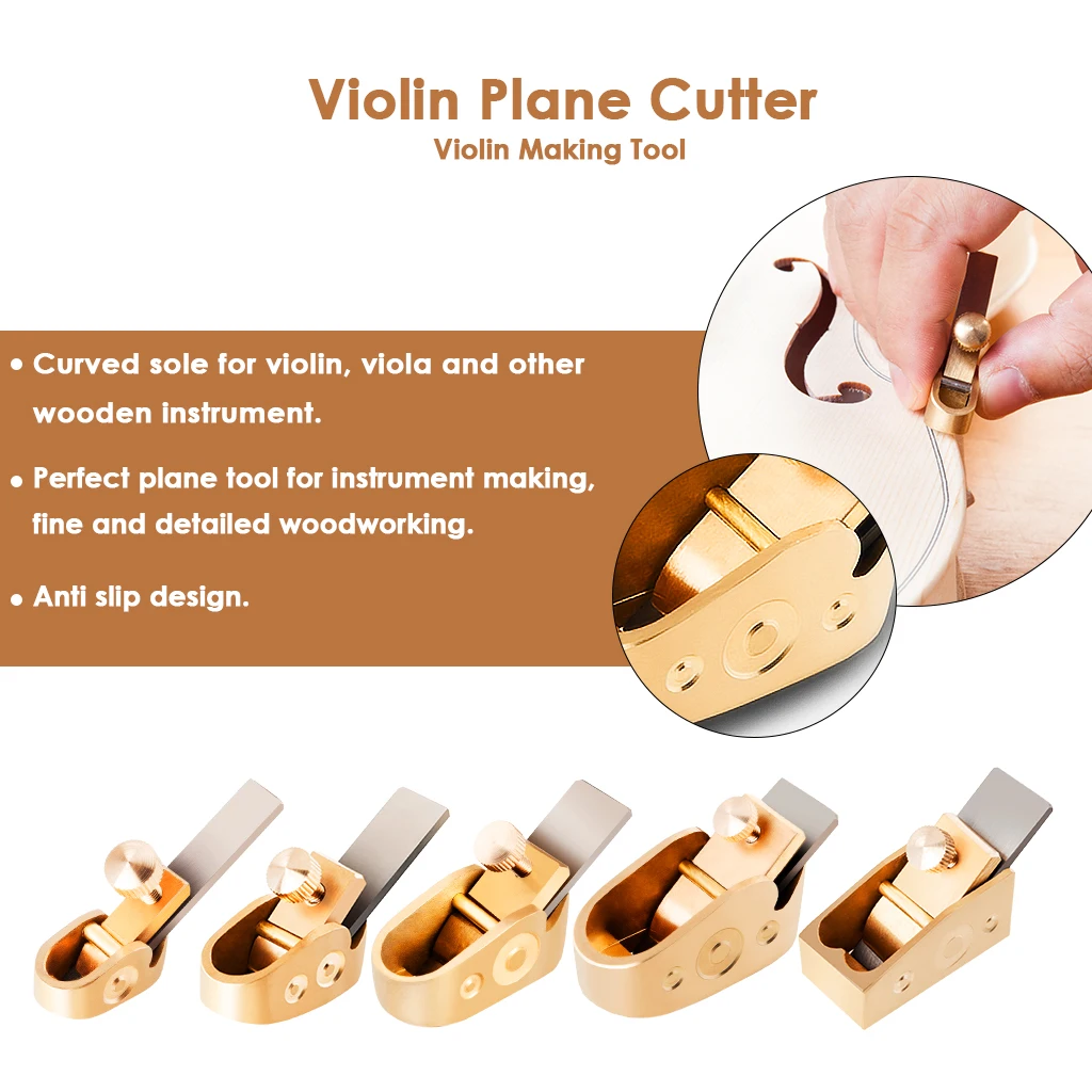 Kalaok 15 mm para trabajar la madera dedo plano cortador cepillador de acero inoxidable Luthier conjunto de herramientas para bricolaje violín viola violonchelo instrumento de madera 