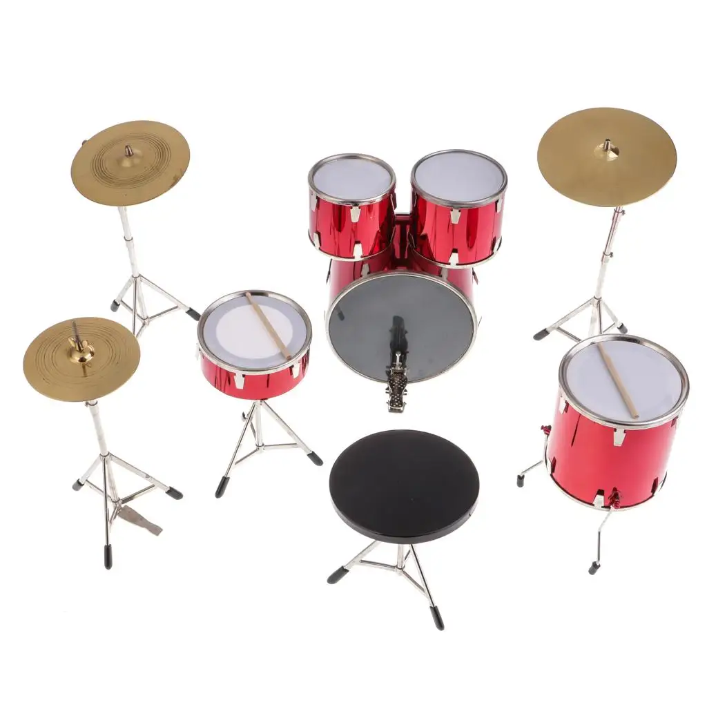 1:6 Miniature Drum Drum Set  Model for 12 Inch Action Figure  Gifts