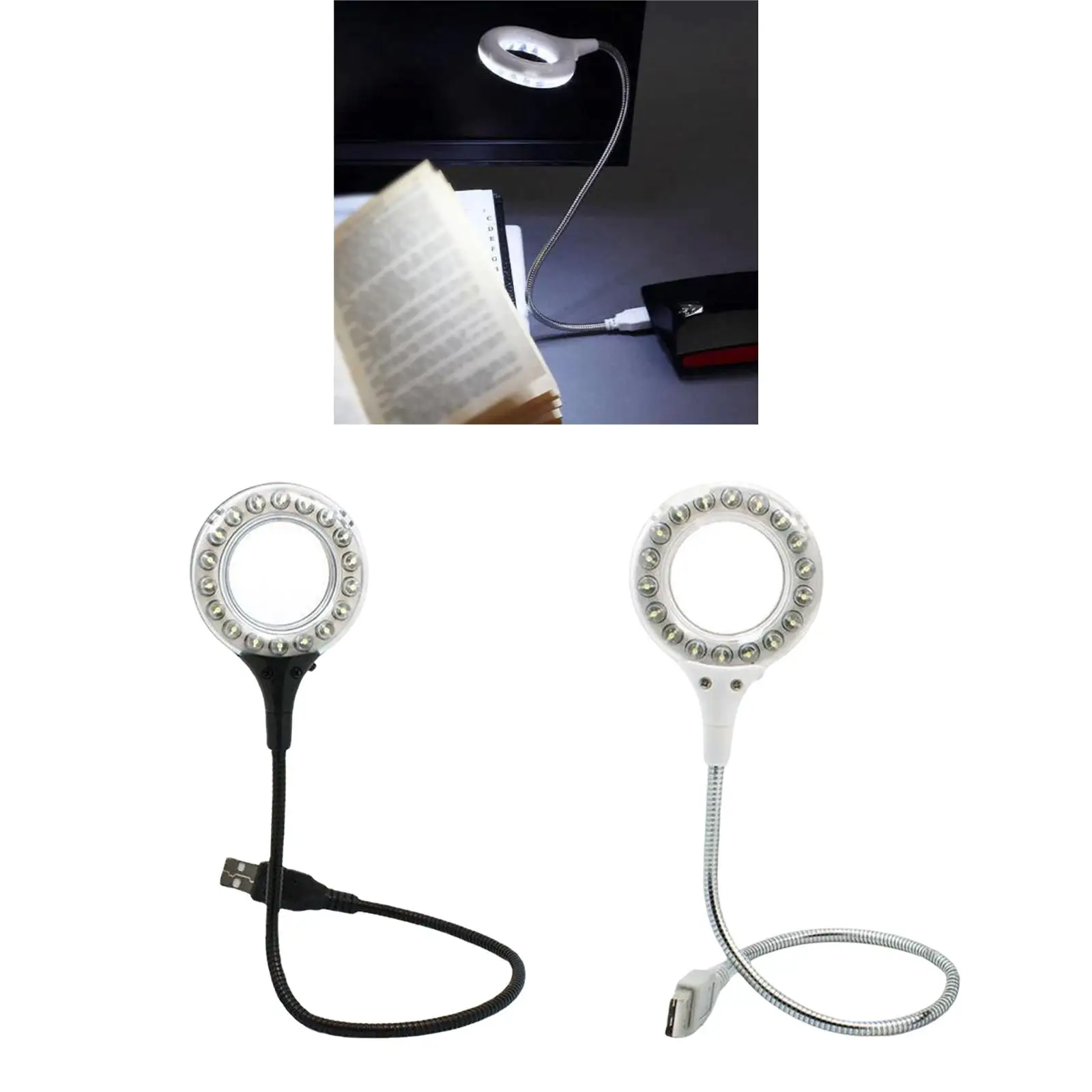 Mini LED Night Light USB Laptop Light Portable 360 Degree Adjustable Reading Table Lamp for Notebook Laptops Desktop Office Dorm