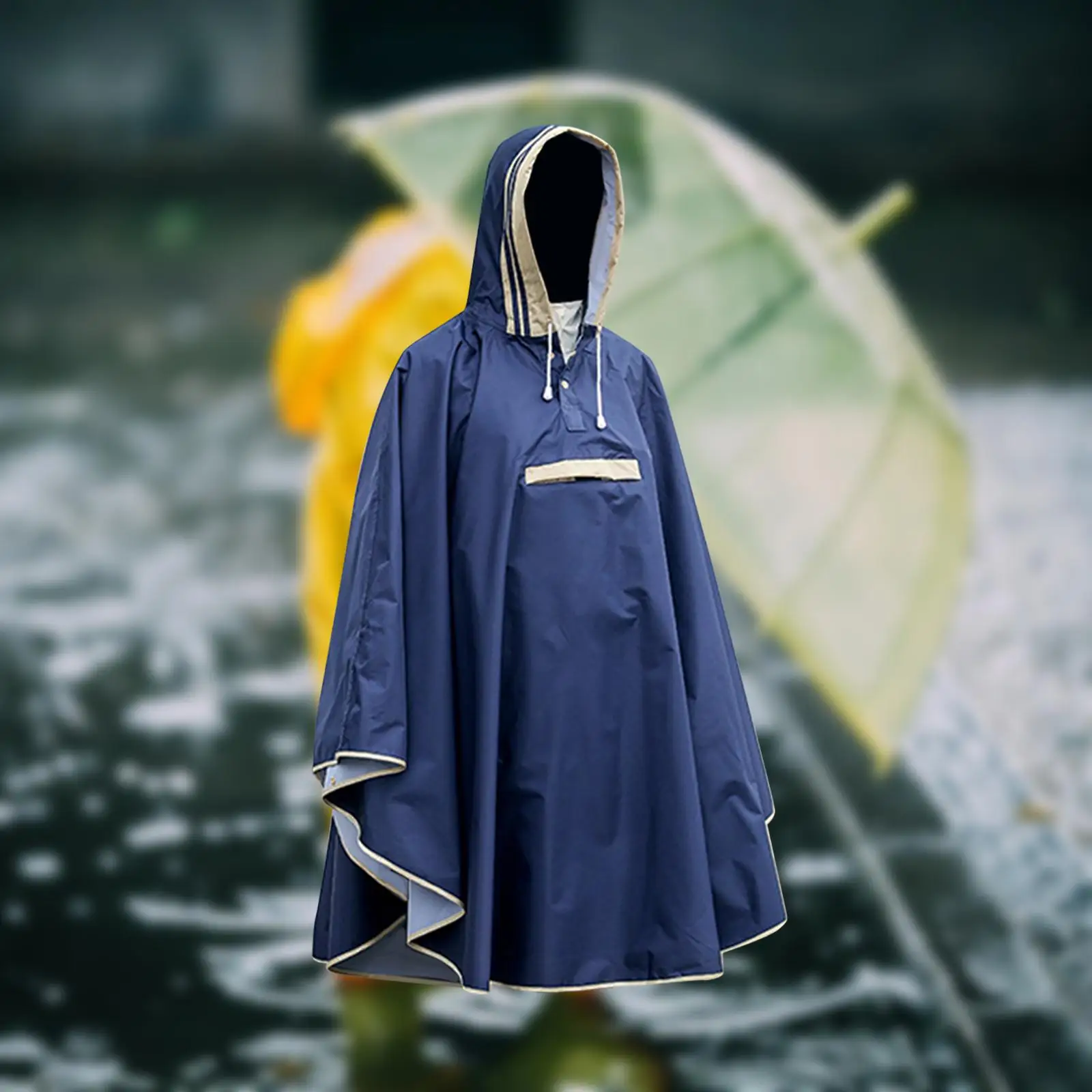Kids Poncho Waterproof with Front Pocket Rain Jacket Outwear Rain Wear Hooded Poncho for Girls Boys Children Camping Hiking