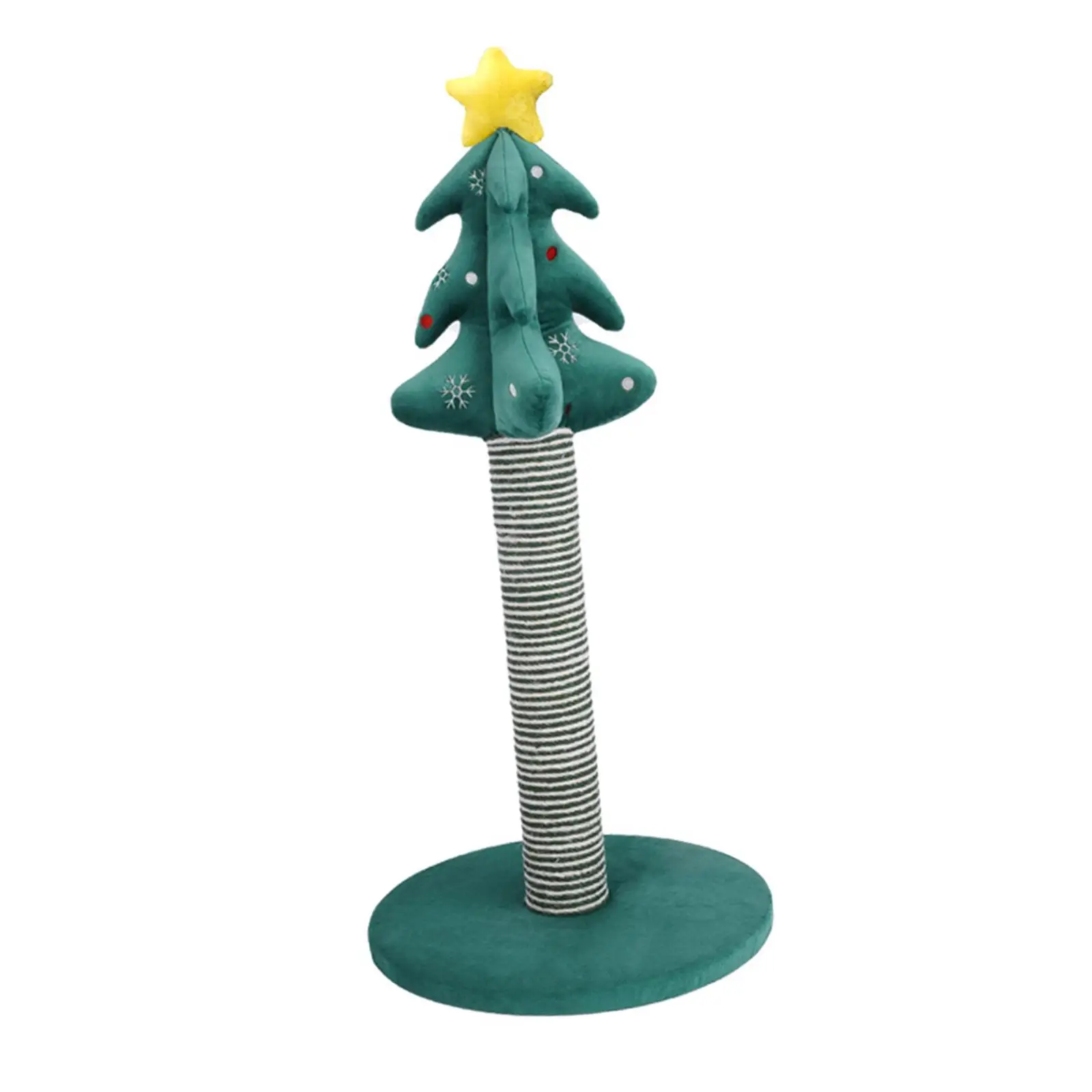 Christmas Cat Scratcher Post Durable Sisal Rope Vertical Christmas Cats Tree Play Area for Xmas Gift Pet Holiday Small Cats