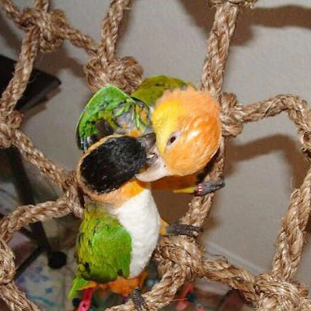 Title 5, Birds Swing Ladder Toys Hemp Rope Net Pet Parro...