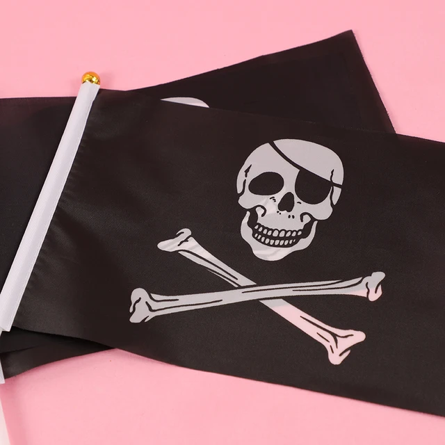 Runesol Drapeau Pirate, 91x152cm, 3ft x 5ft, Tête de Mort et os Croisés, 4  œillets en Laiton dans Chaque Coin, Drapeaux de Fête, Décorations