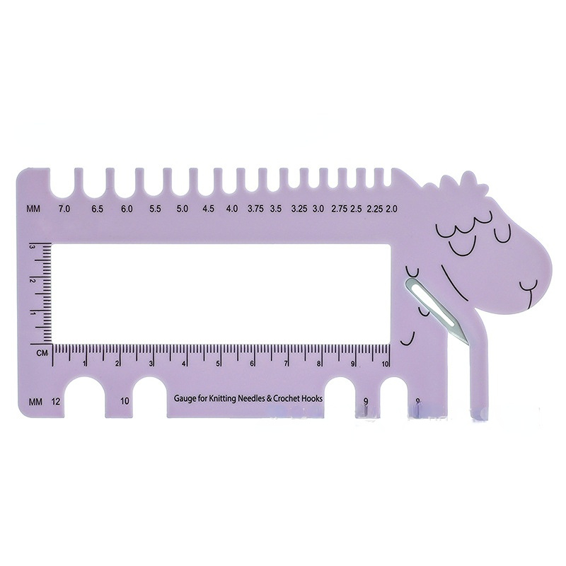 DIY Schafe Kopf Gauge mit Schere Nähen Stricken Nadeln Gauge Häkelnadel Lineal Messen Gauge US UK Kanada Größe Nähwerkzeuge – Detail 9