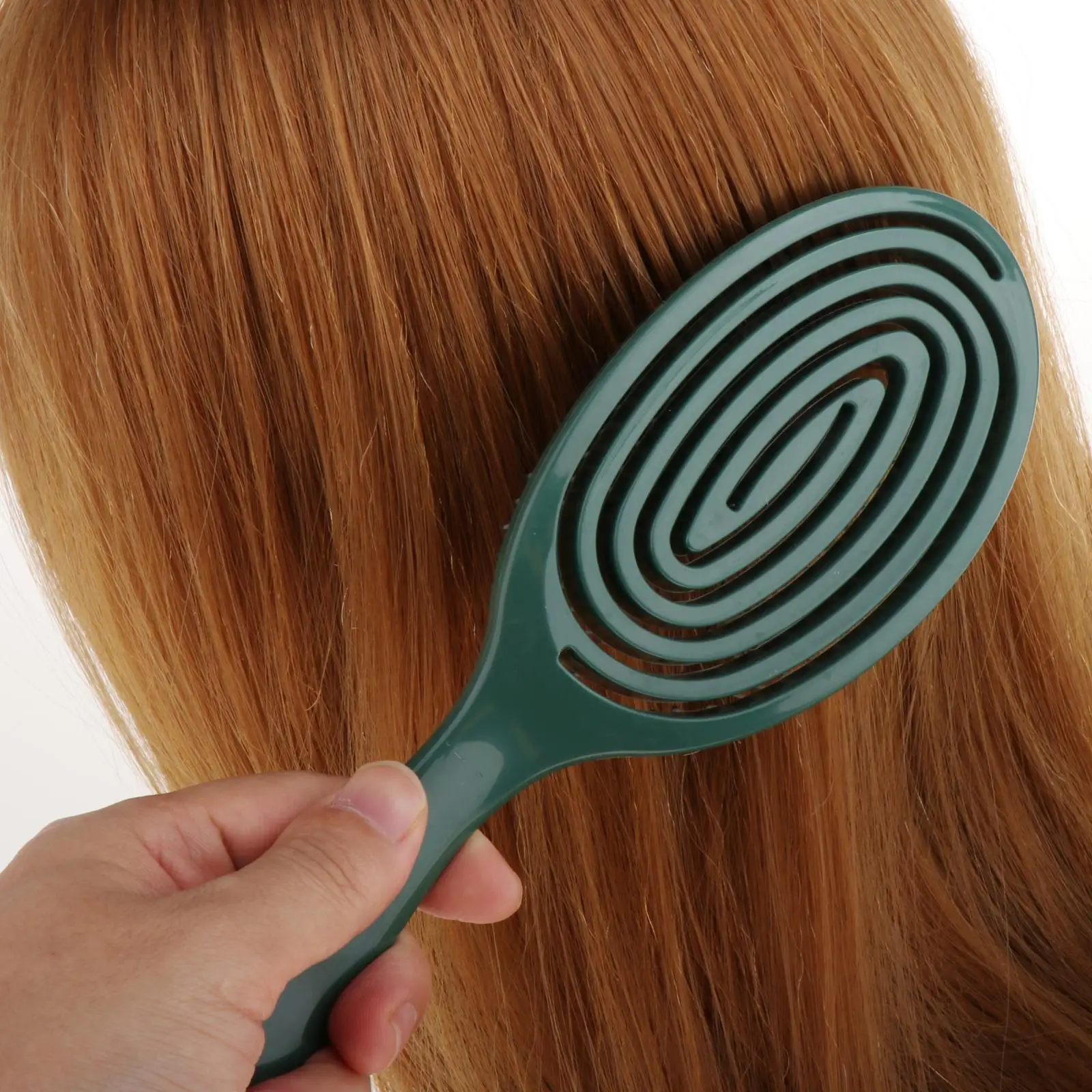 Comb Hair Brush W/ Handle Hairbrush Shower Portable Thin & Anti-knot Natural