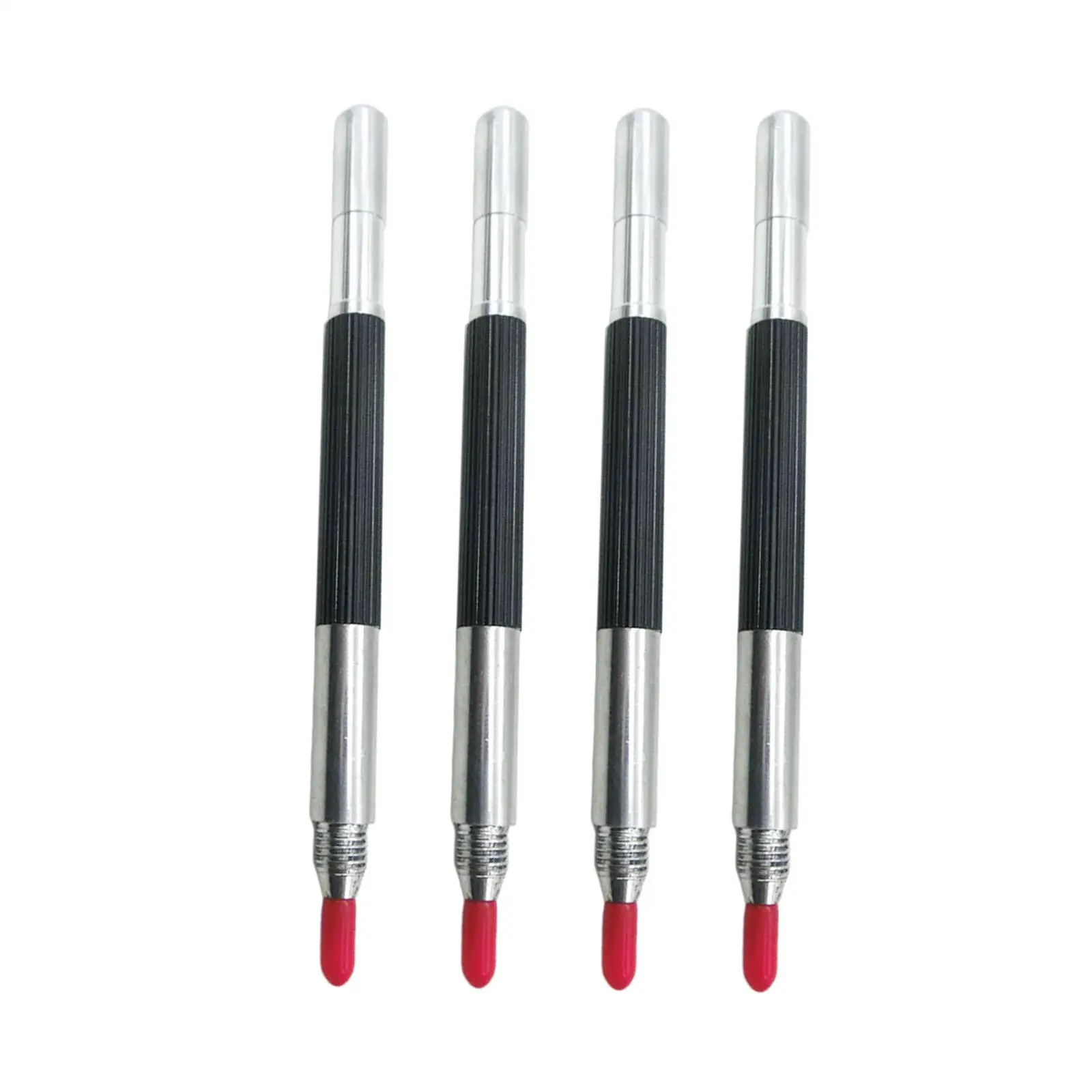 4x Portable Engraving Pen Long Head Double Head Construction Marking Tools Glass Marker Tungsten Carbide Scribing Pen for Glass