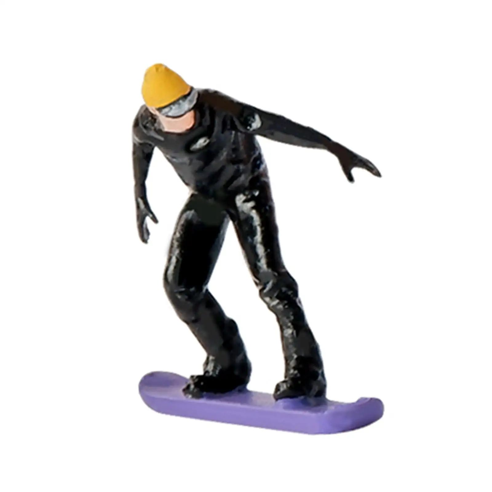 1/64 Scale Miniature Model Skiing Figures Ornament for DIY Projects Layout