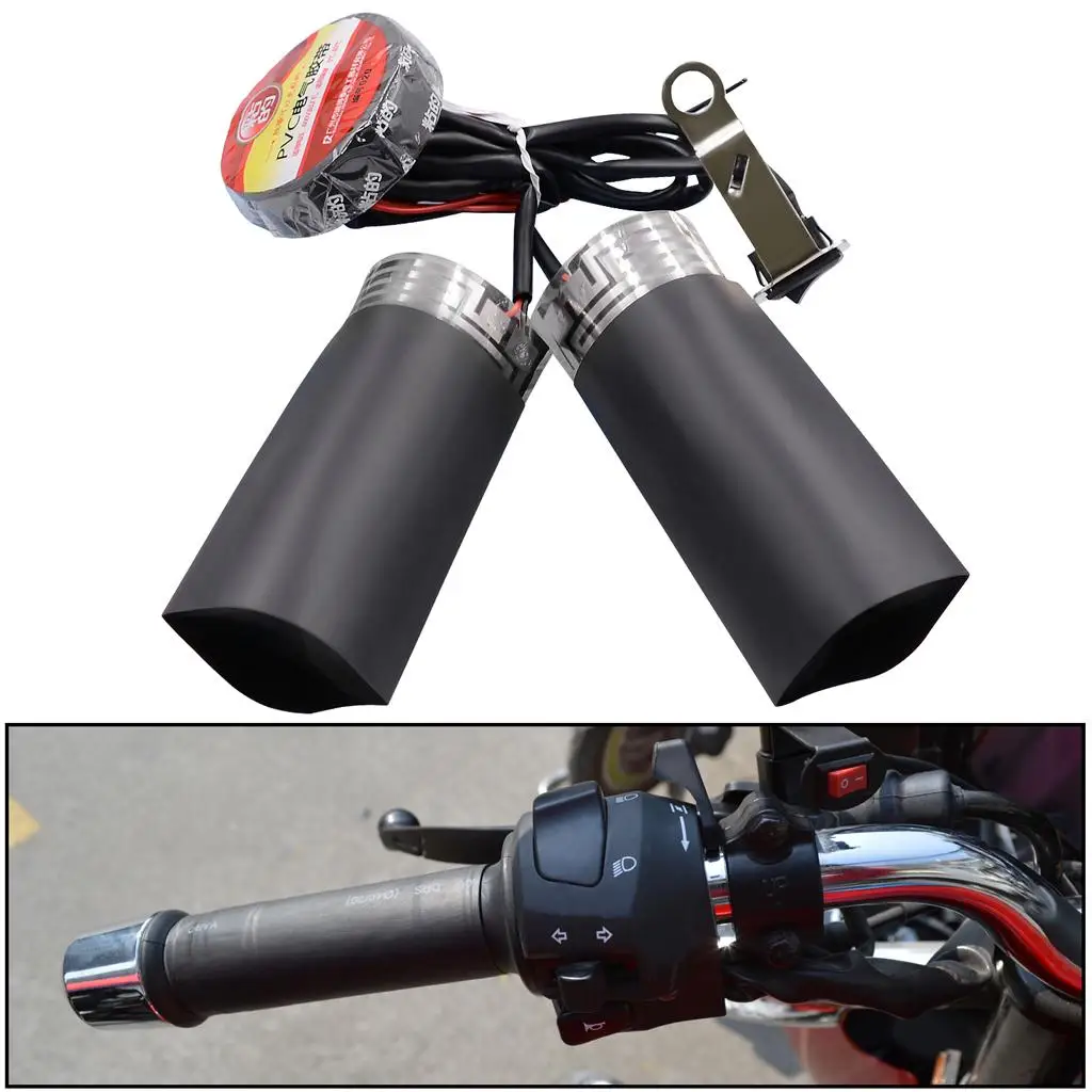 3X Motorcycle Heated Grip Bigger Pads Handlebars ATV Scooter Grips Heater