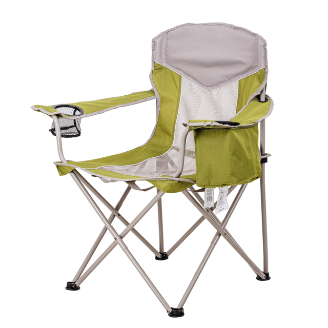 2023 New Ozark Trail Oversized Mesh Camp Chair with Cooler, Basil - Main Image