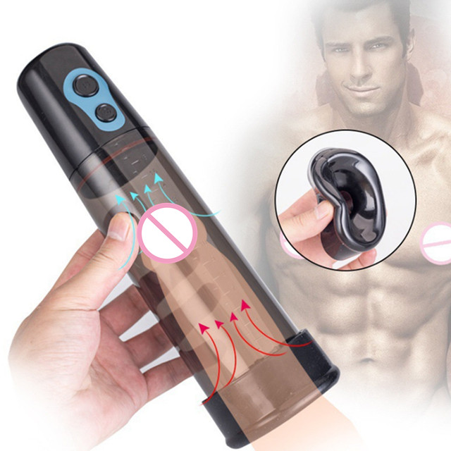 USB Penis Enlarger Pump Vacuum Cup Penis Enlargement Dick Extender Device Penile Anti Sensitivity Exercise Sex Toys for Men