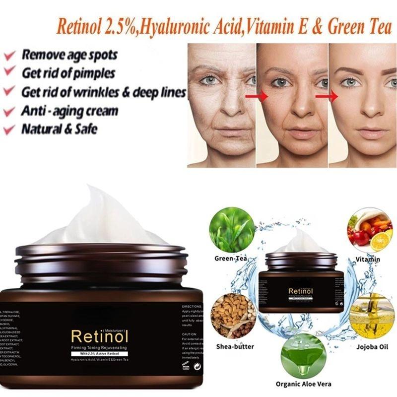 Best of Retinol 2.5% Moisturizer Face Cream Vitamin E Collagen Retin Anti Aging Wrinkles Acne Hyaluronic Acid Green Tea Whitening Cream Reviews & Tips