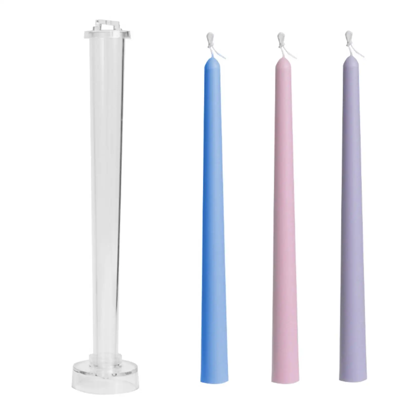 Plastic Candle Mold Candle Making Molds Durable Rod Candles Mould for Pillar Candle Making Table Candles Parties Church Home