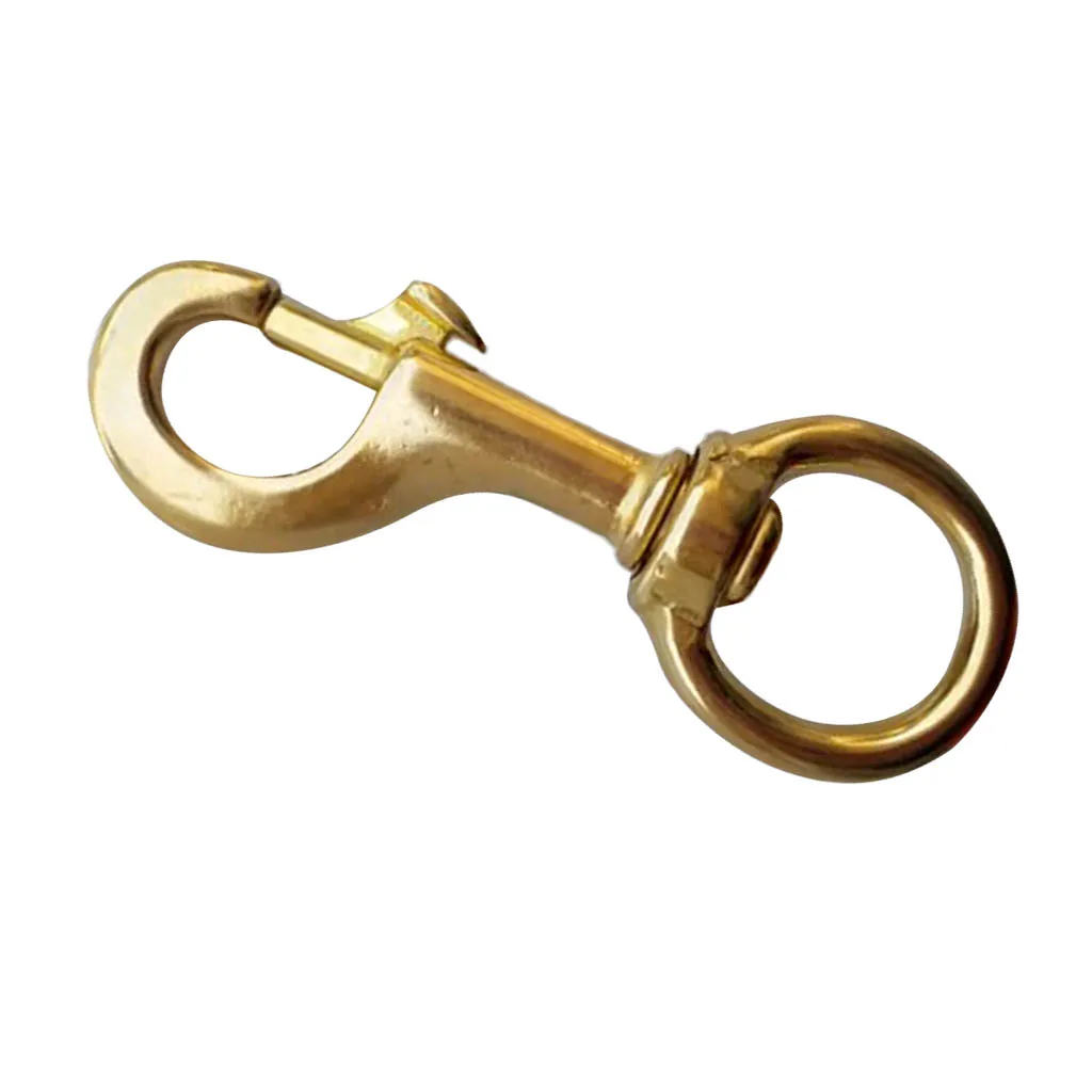 Brass Carabiner with Swivel Joint for Dog Leashes  Keychains