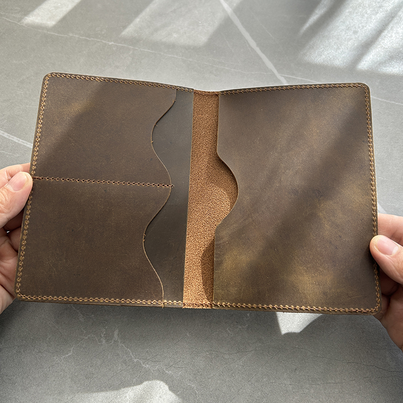 Personal isierte Leder Pass hülle für Herren Leder mit Namen 100% individuell gravierte Pass halter Voll narben leder Pass – Detail 6