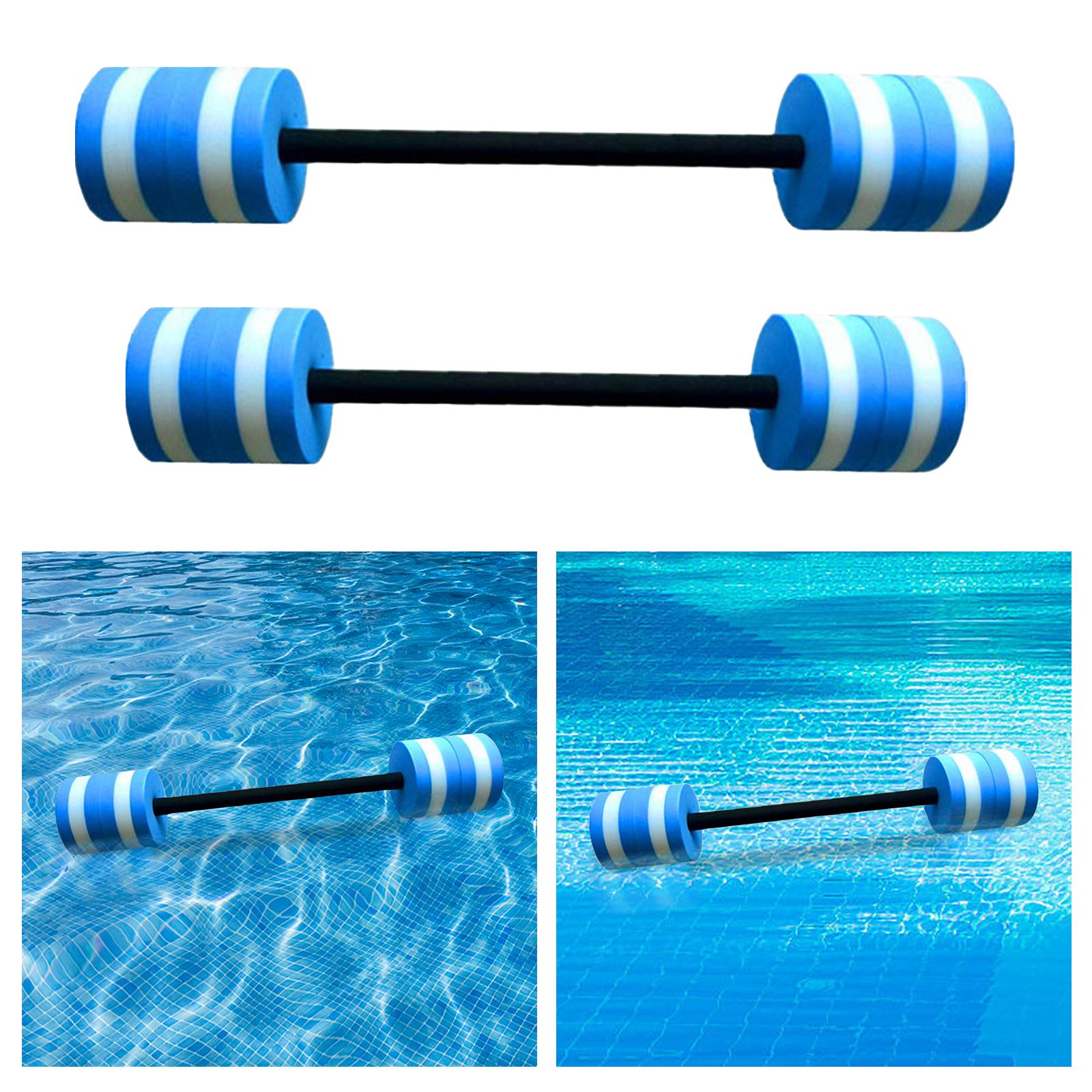 Water Dumbbells Pool Exercise Durable EVA Aquatic Barbells Pool Fitness Aquatic Exercise Dumbbells for Women Men Back Arm