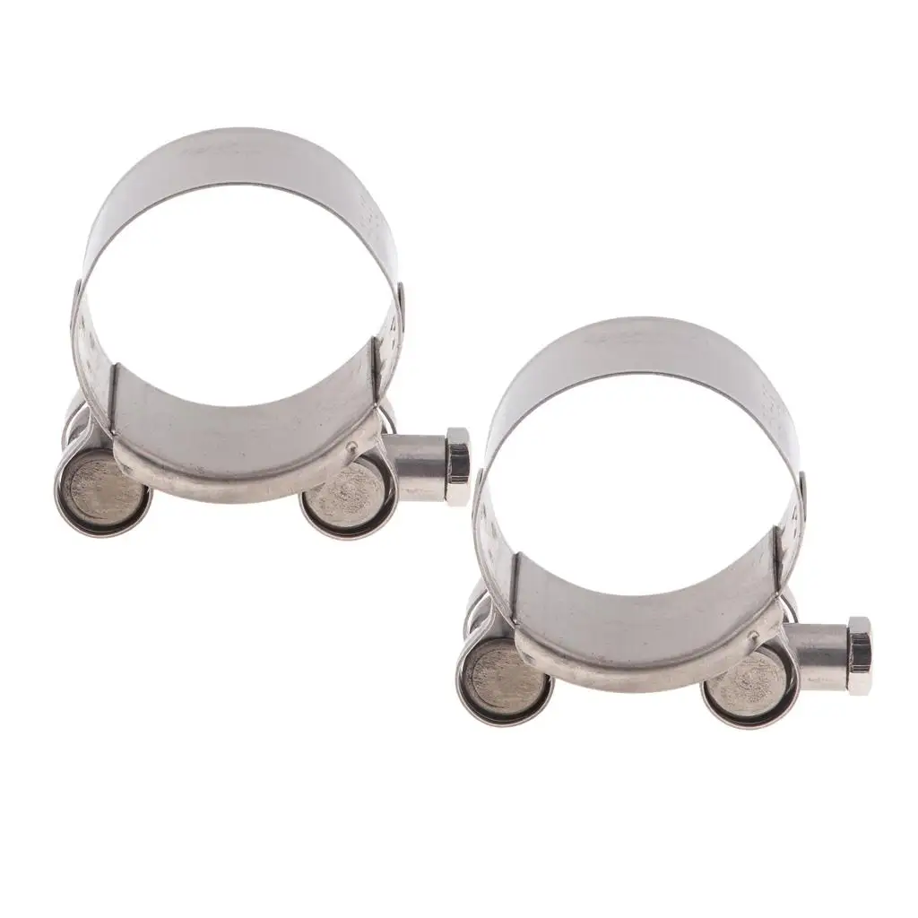2pcs 36-39 Mm Steel Muffler Silencer Clamps Motorcycle Exhaust Clips O-Clamp