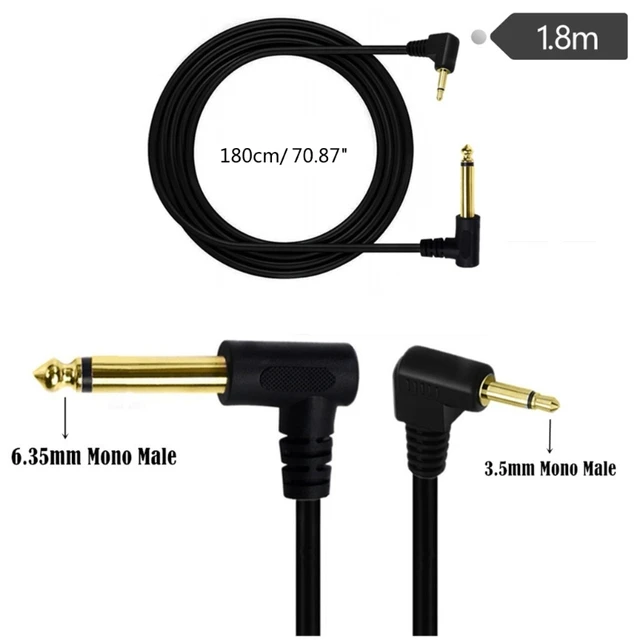 1.8m 3.5mm STEREO Mini Jack to 6.35mm 1/4 STEREO Plug Audio Cable Guitar  Lead