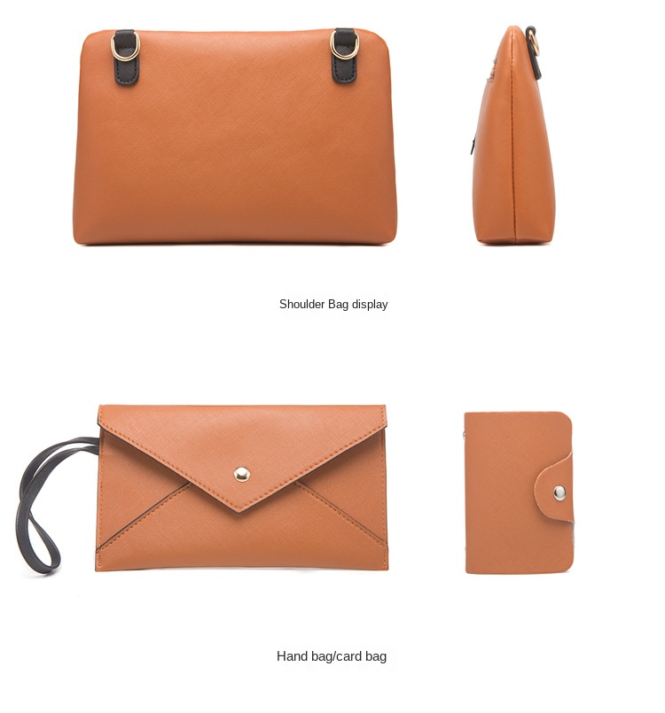 Borsa Donna Top Quality Fashion Color Matching Borsa Madre in quattro pezzi Borsa a tracolla fresca, semplice e pratica_voghion.com